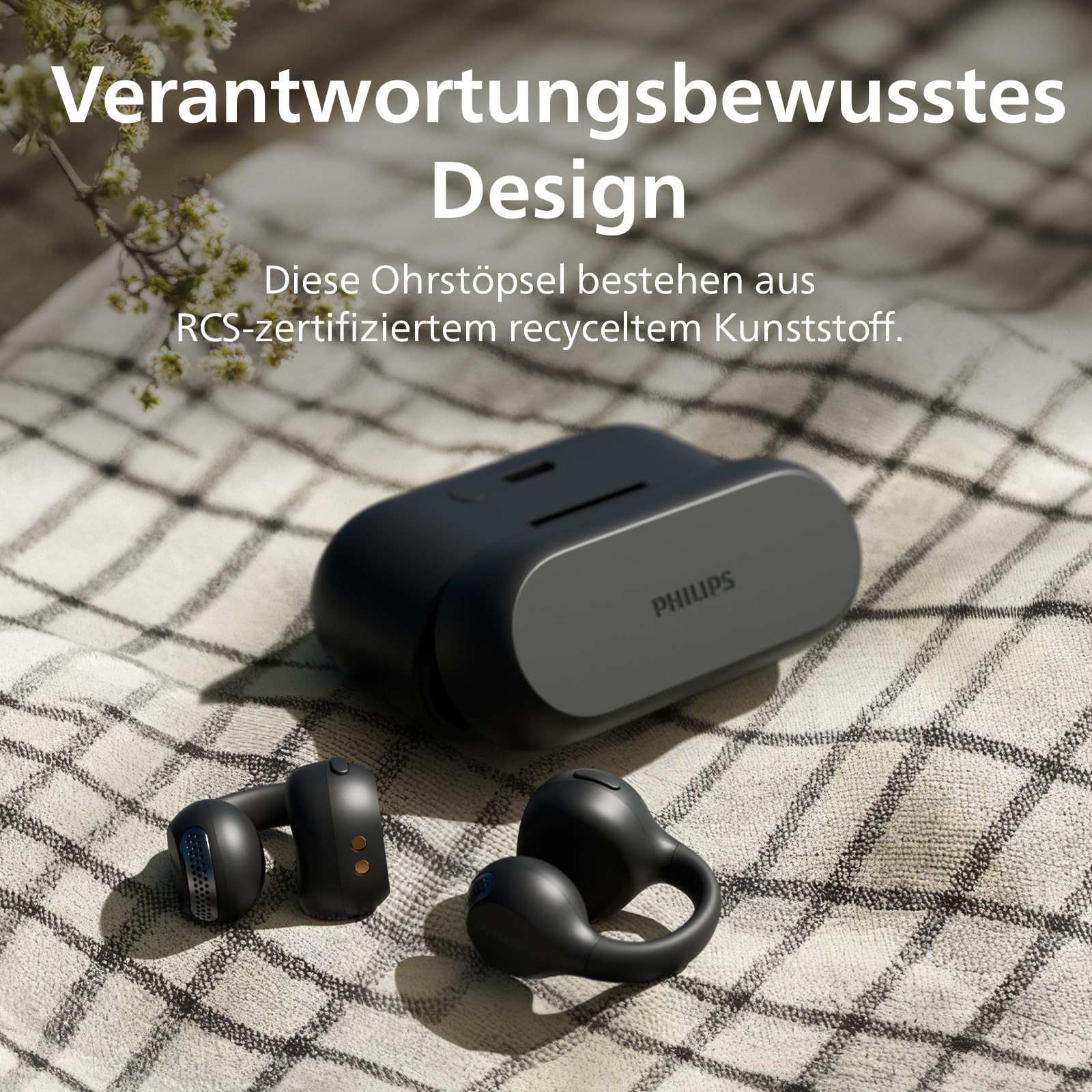 Philips TAQ2000 ohraufliegende True Wireless Multipoint-Bluetooth-Ohrhörer