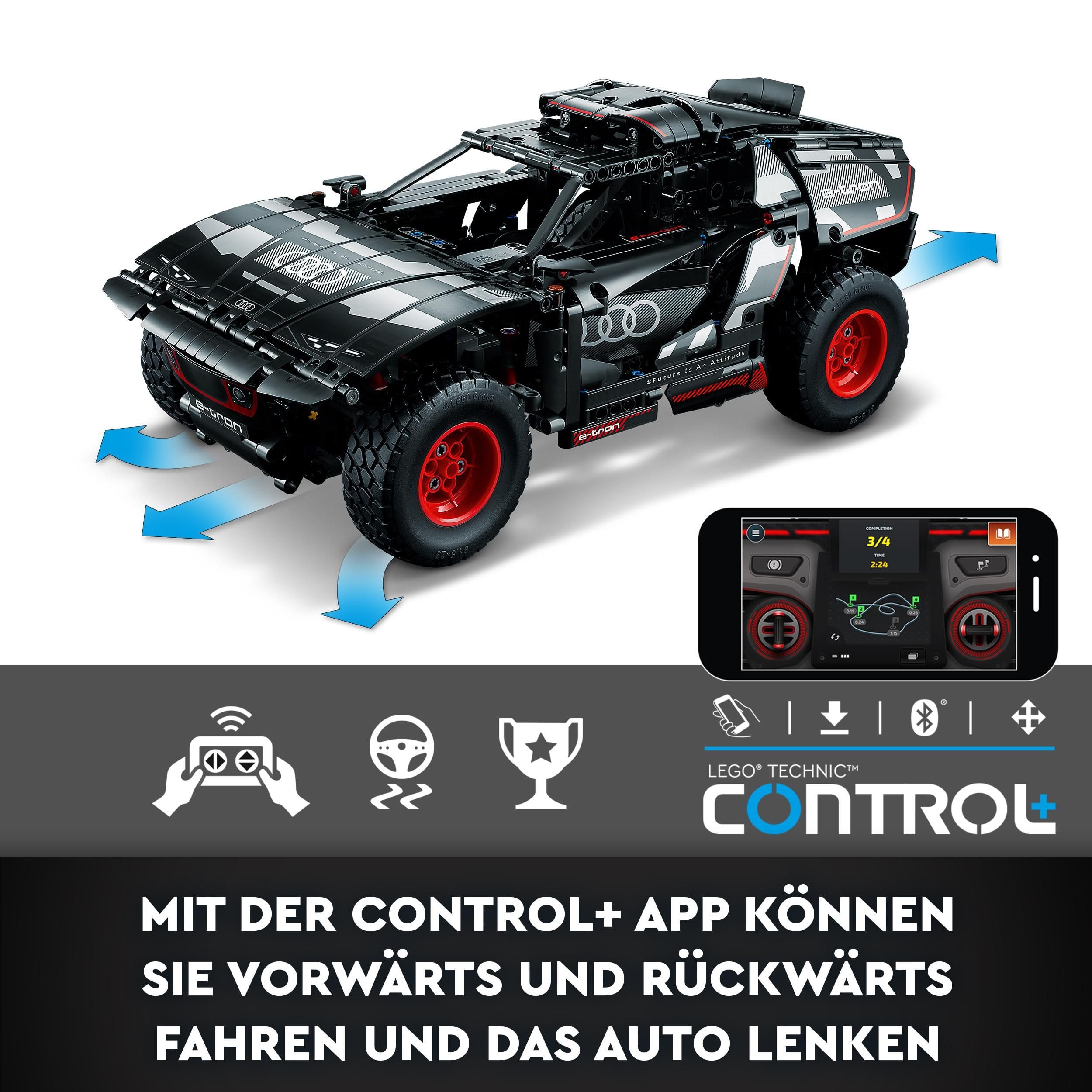 LEGO 42160 Technic Audi RS Q e-tron, ferngesteuertes Rallye-Auto-Spielzeug