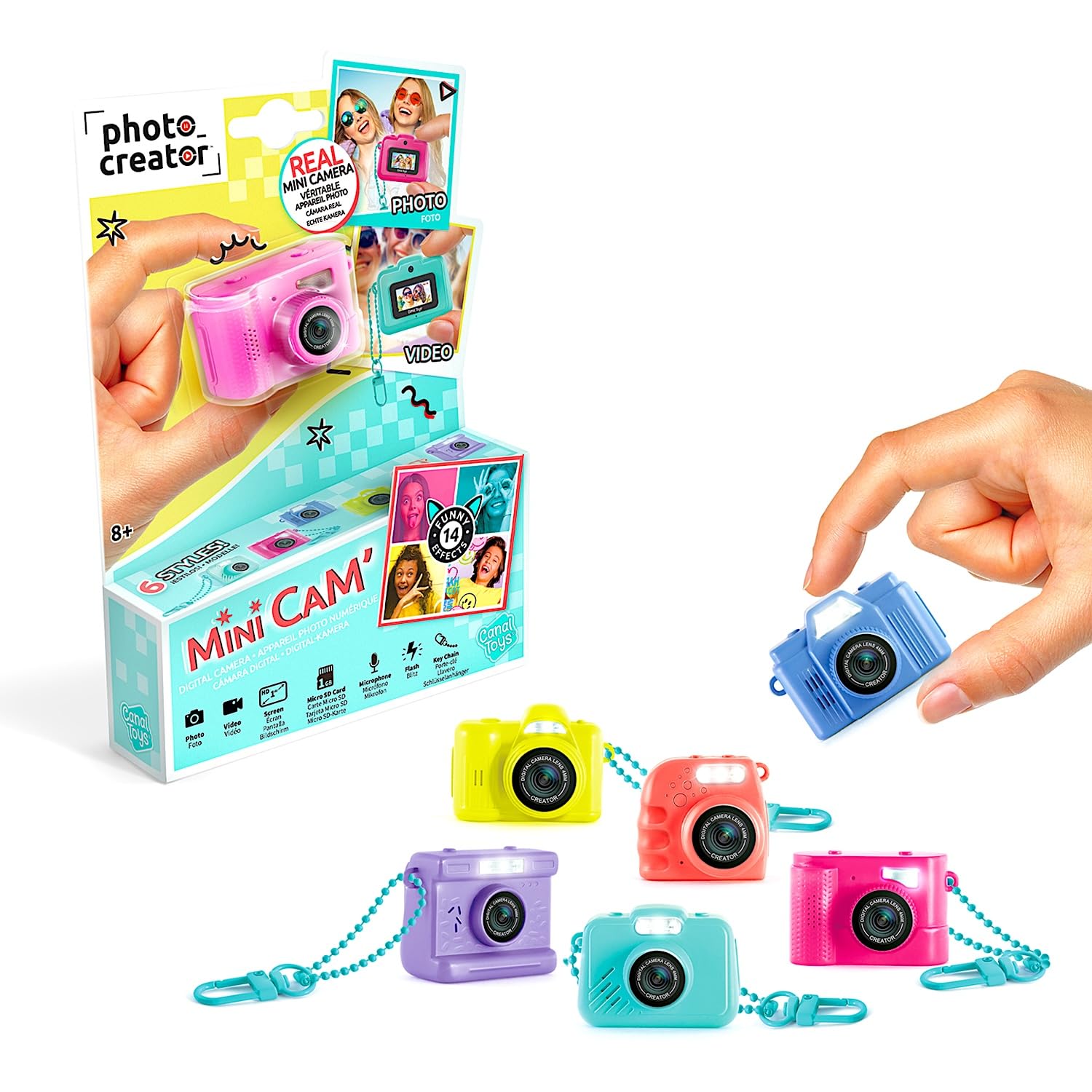 Photo Creator Mini Cam Digitalkamera, 1GB SD-Karte, wiederaufladbar