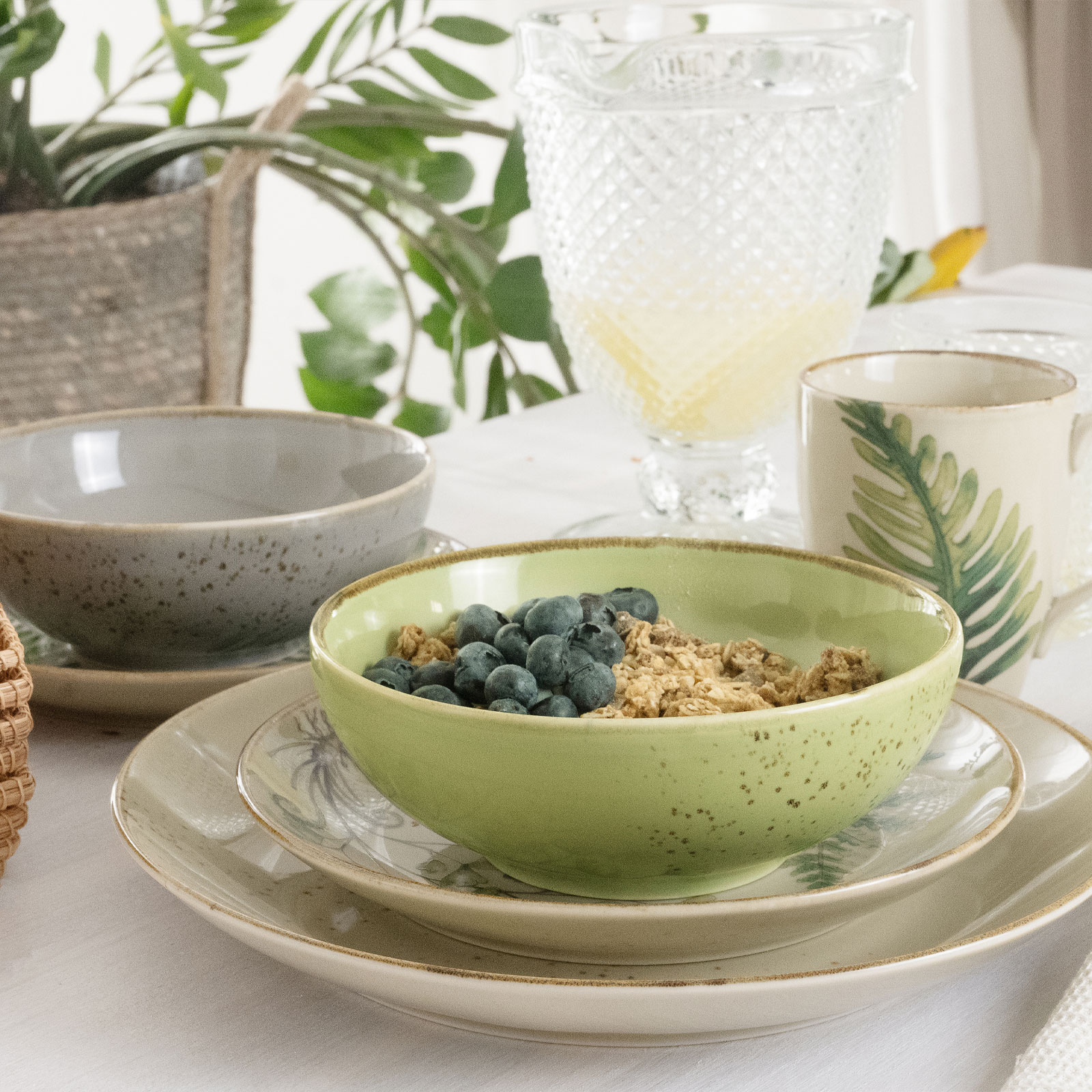 CreaTable 22710 Serie Nature Collection BOTANICA Geschirrset Kombiservice 16 teilig