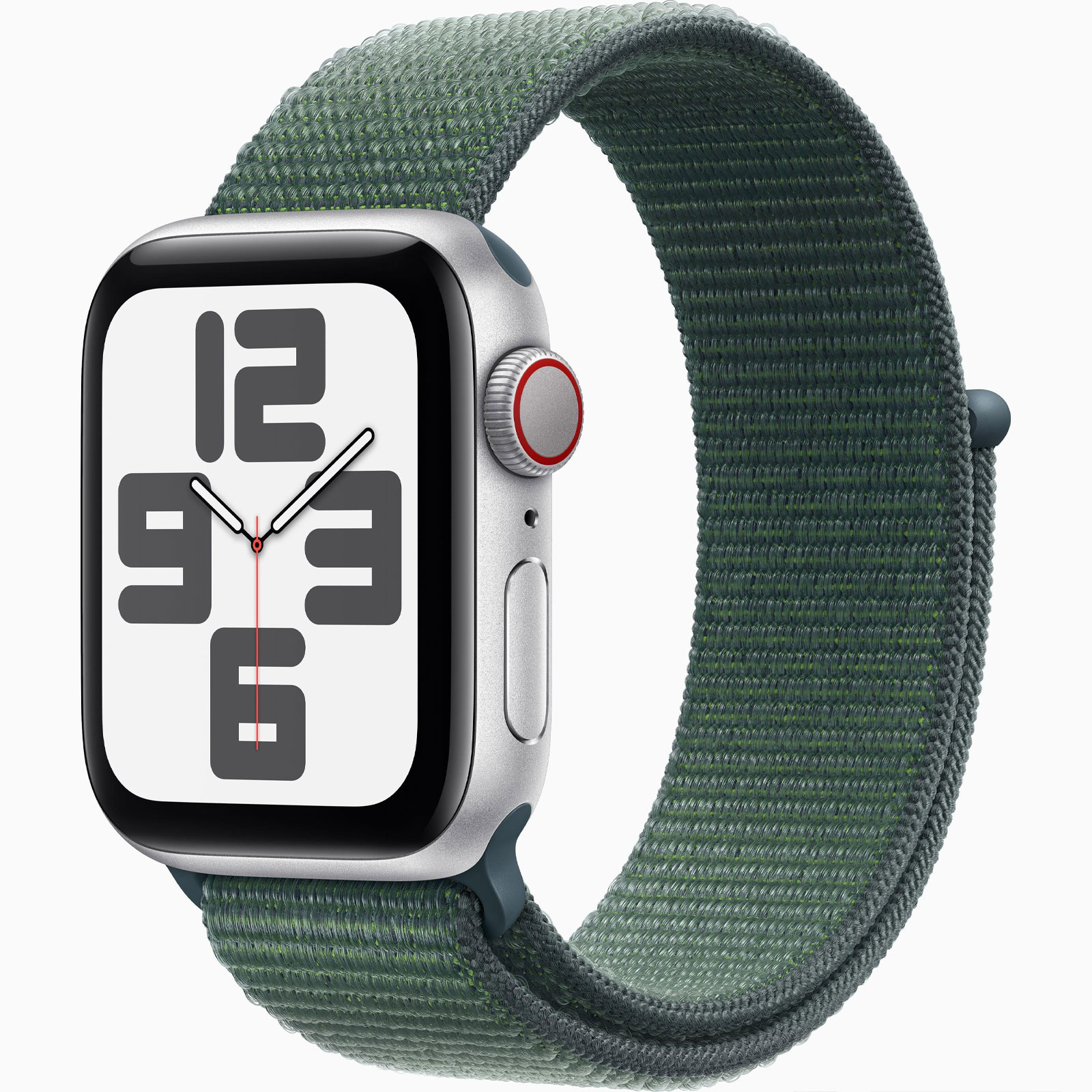 Apple Watch SE GPS + Cellular, 44 mm Aluminiumgehäuse Mitternacht, Sport Loop Tinte