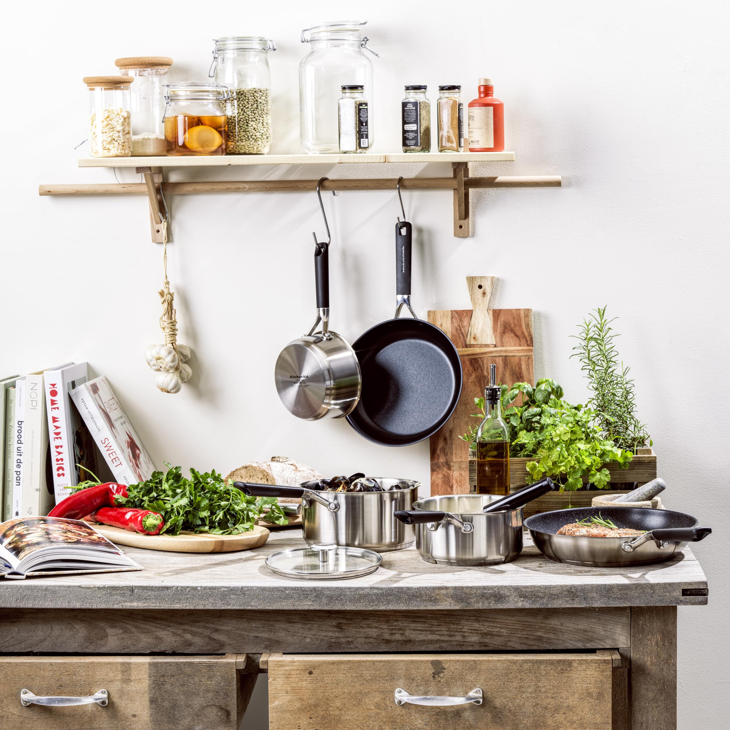 KitchenAid CC004002-001 Stielkasserolle  1.0L 14cm Edelstahl