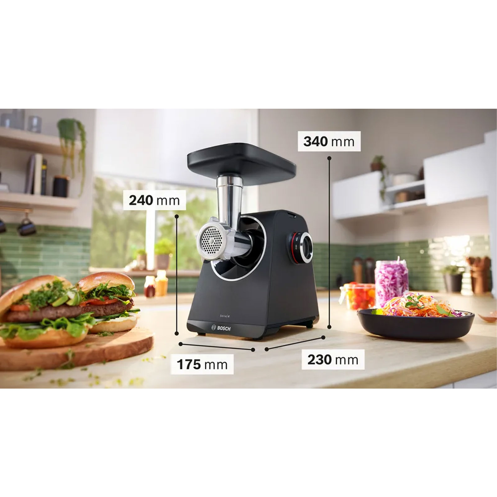 Bosch Serie 4 MFWS450B Fleischwolf 500 W Schwarz