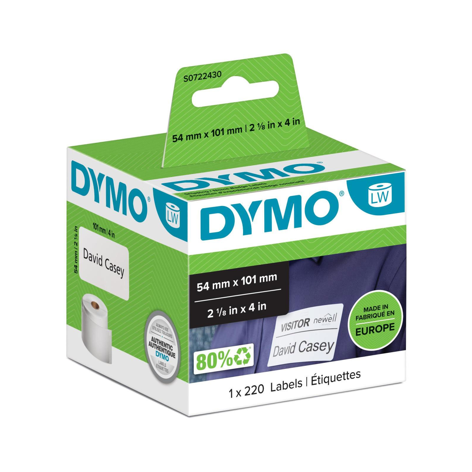 Dymo Original Etiketten für LabelWriter, 1 x 220 Etiketten,