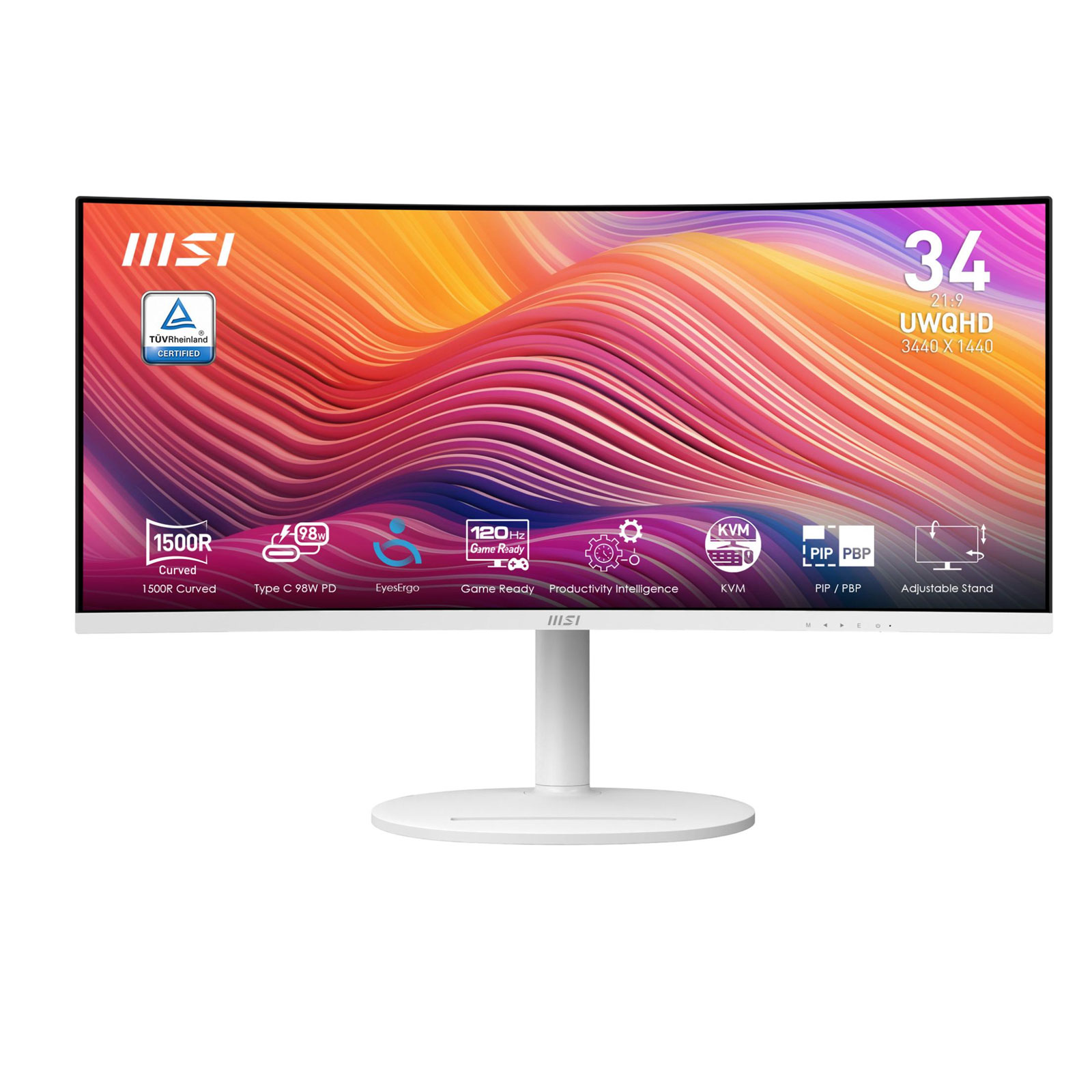 MSI Modern MD342CQPWDE, 34 Zoll, UWQHD, Curved, 120 Hz, 1 ms