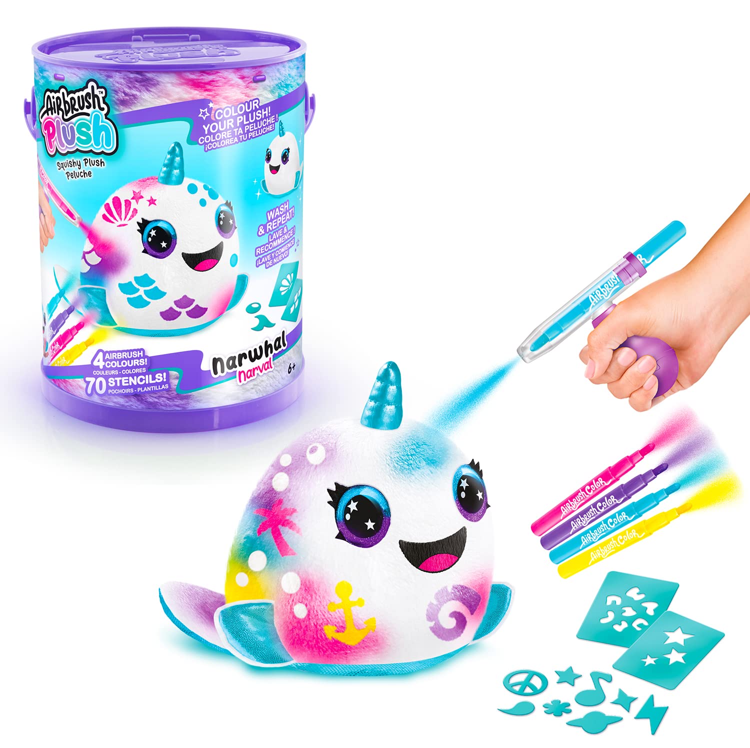 Canal Toys Airbrush Plush Surprise – Squishy-Plüsch Bemalen mit Airbrush