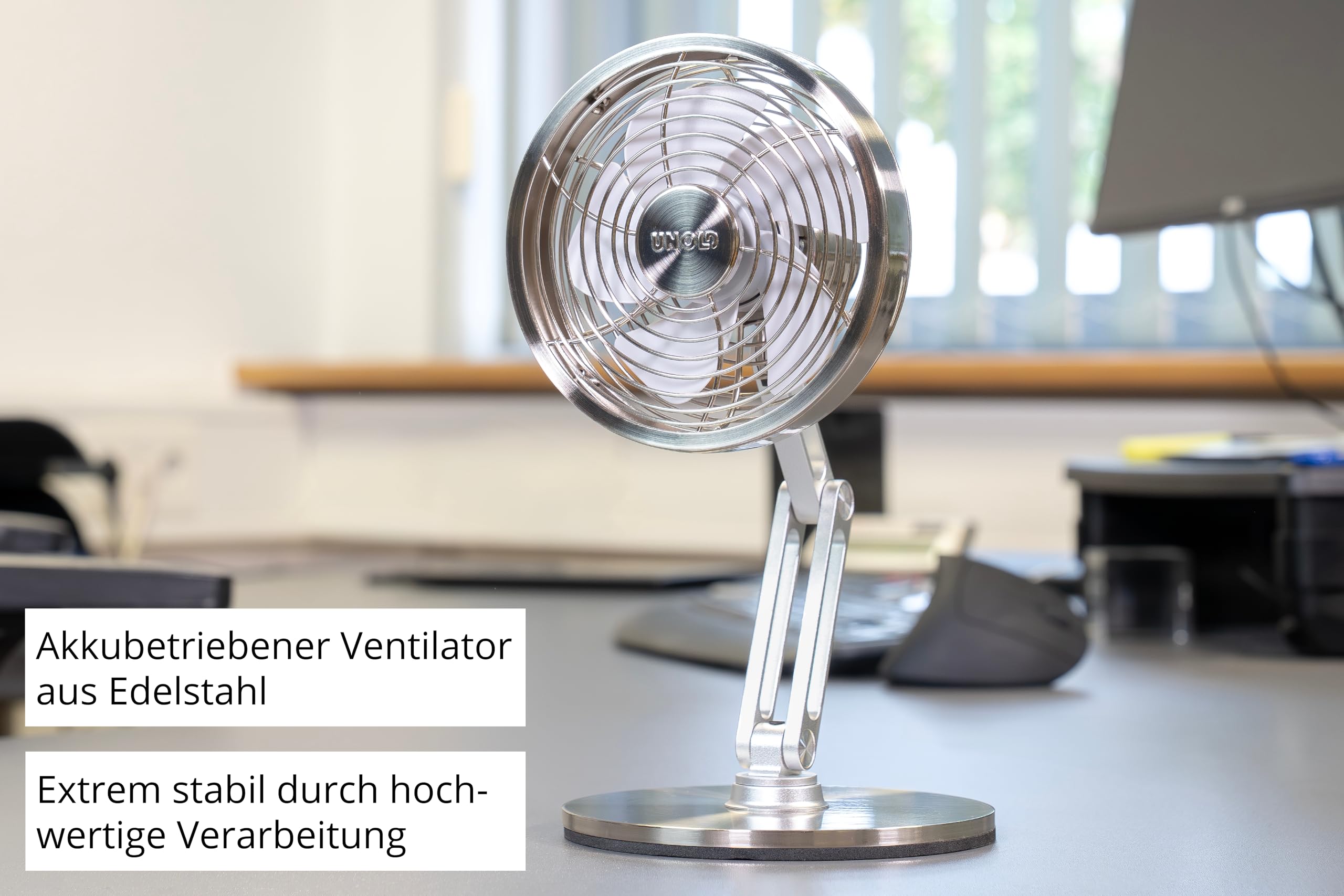Unold STEEL FLEX Akku Ventilator 86705