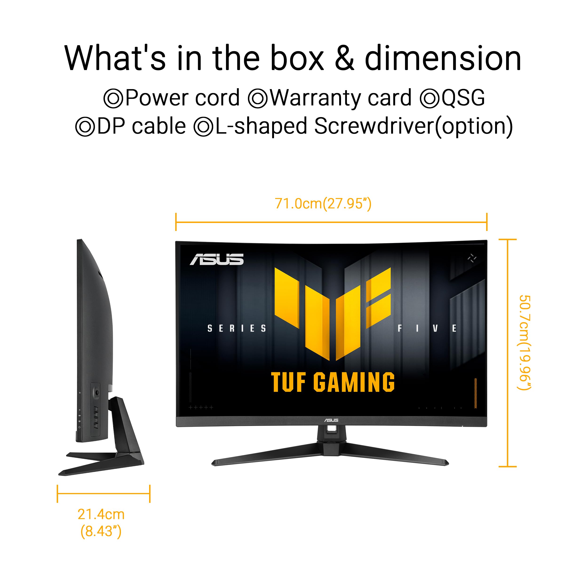 ASUS TUF Gaming VG32VQM5B Full HD 1500R Curved Monitor