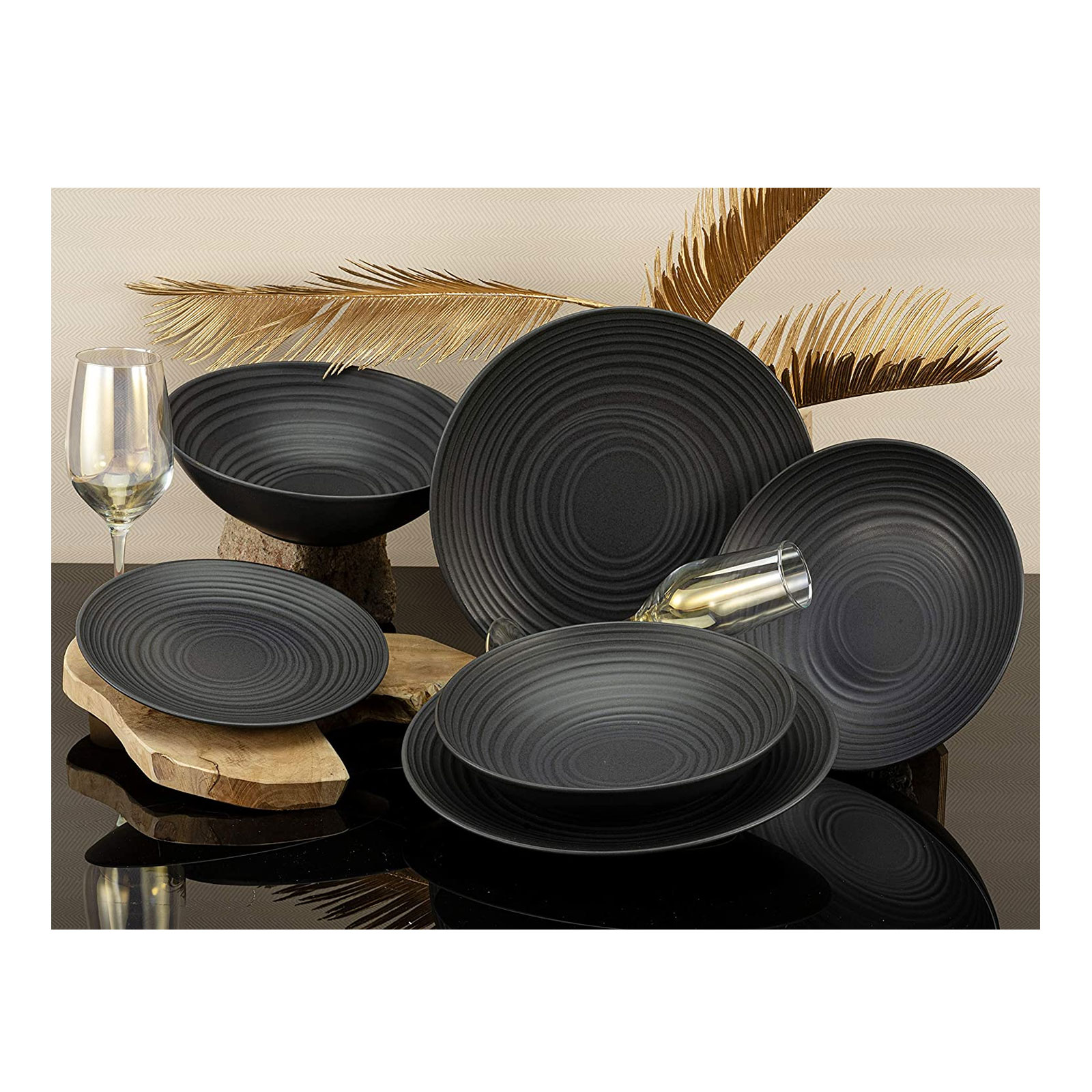 CreaTable 23205 Tafelservice Elements Collection Lava Stone CreaTable 23205 Tafelservice Elements Collection Lava Stone