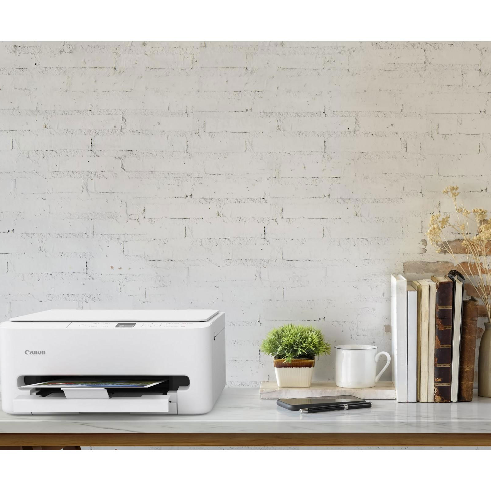 CANON PIXMA TS6550i Multifunktionsdrucker, Weiß (Drucken, Kopieren, Scannen, WLAN, USB, Apple AirPrint, Canon iEasy-PhotoPrint, Mopria Print Service, Cloud Integration Service, Duplex, A4)