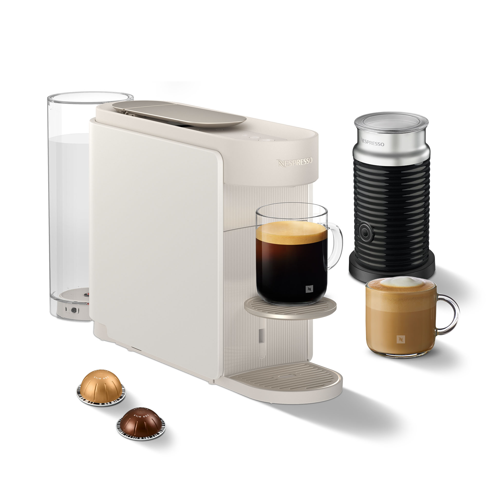 Nespresso DeLonghi  Vertuo Up ENV200.W  inkl. Aeroccino 3 Milchaufschäumer