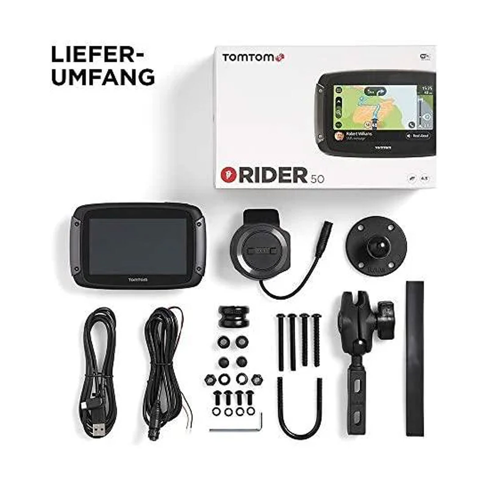 TomTom Rider 50 WE Navigationsgerät 4,3 Zoll USB