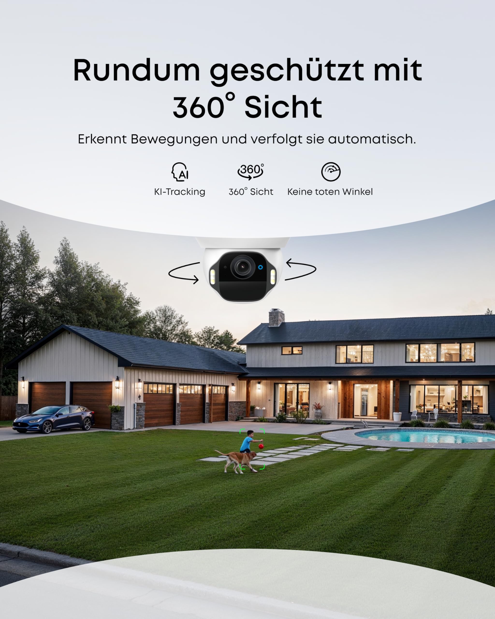 eufy SoloCam E42 (2-Cam Kit), 4K Überwachungskamera für außen