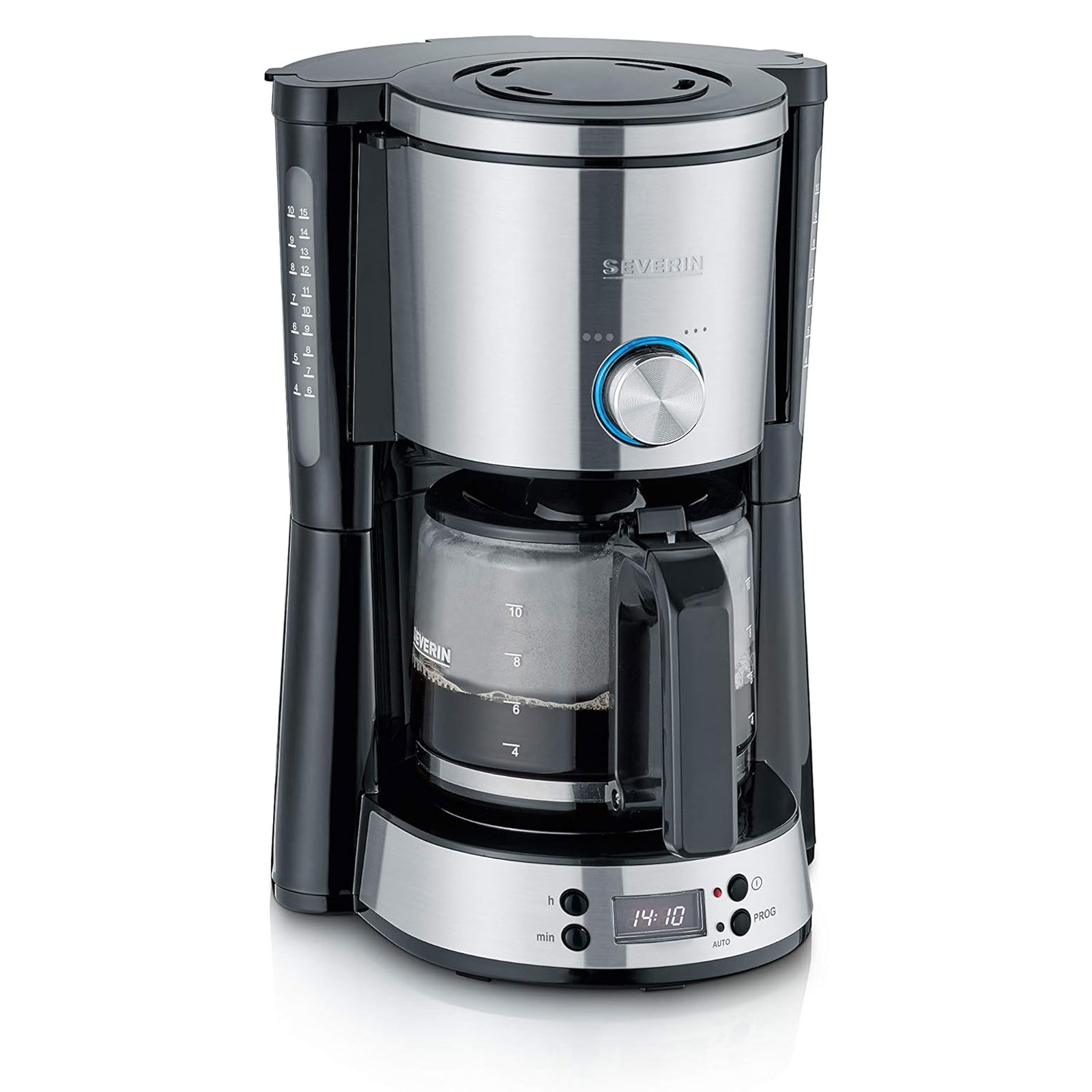 Severin KA 4826 TypeSwitch Timer Kaffeeautomat gebürsteter Edelstahl / schwarz