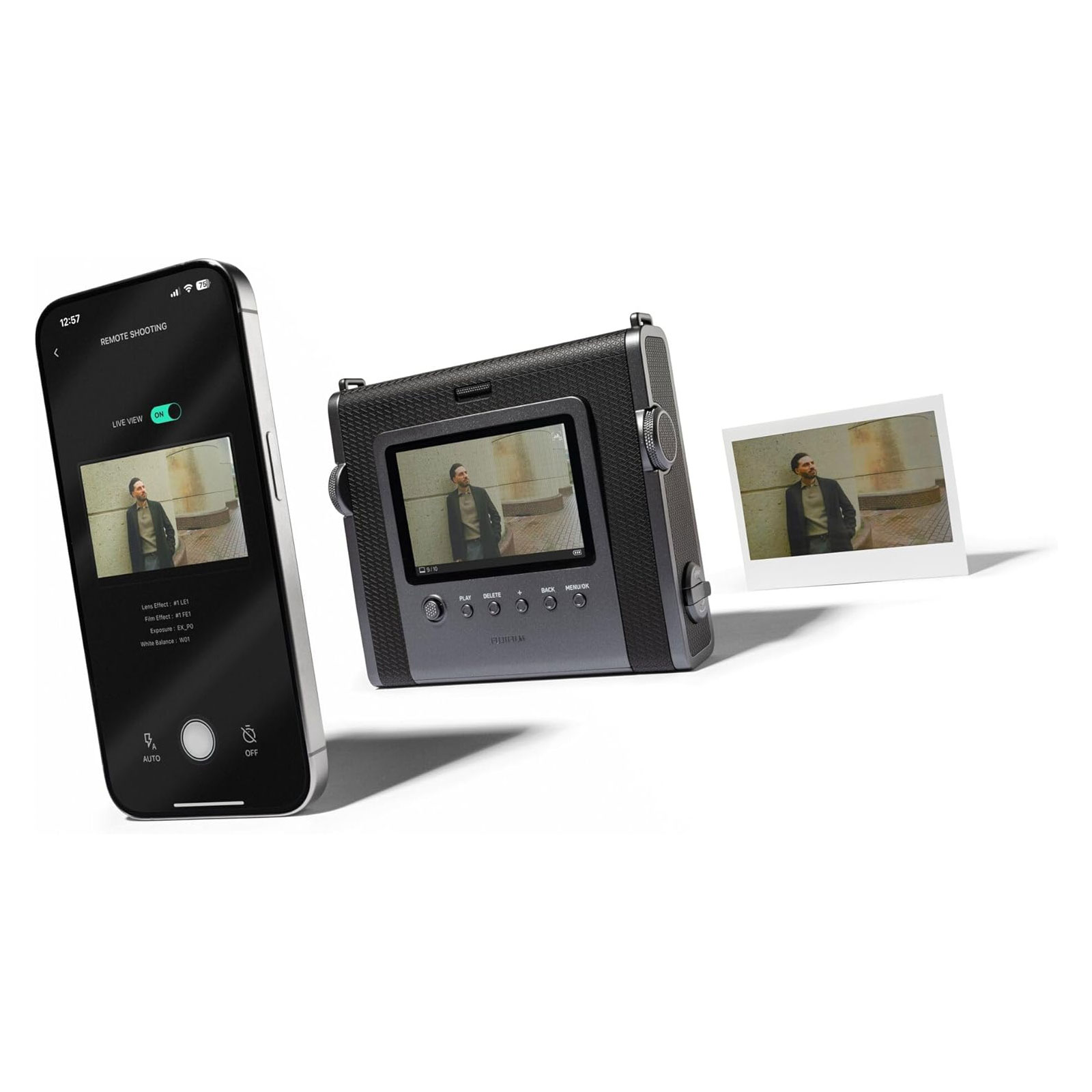 FUJIFILM instax Wide Evo Sofortbildkamera Black