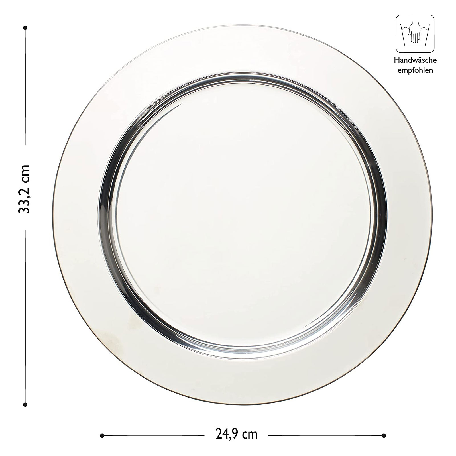 ECHTWERK Platzteller Set 2tlg aus Edelstahl