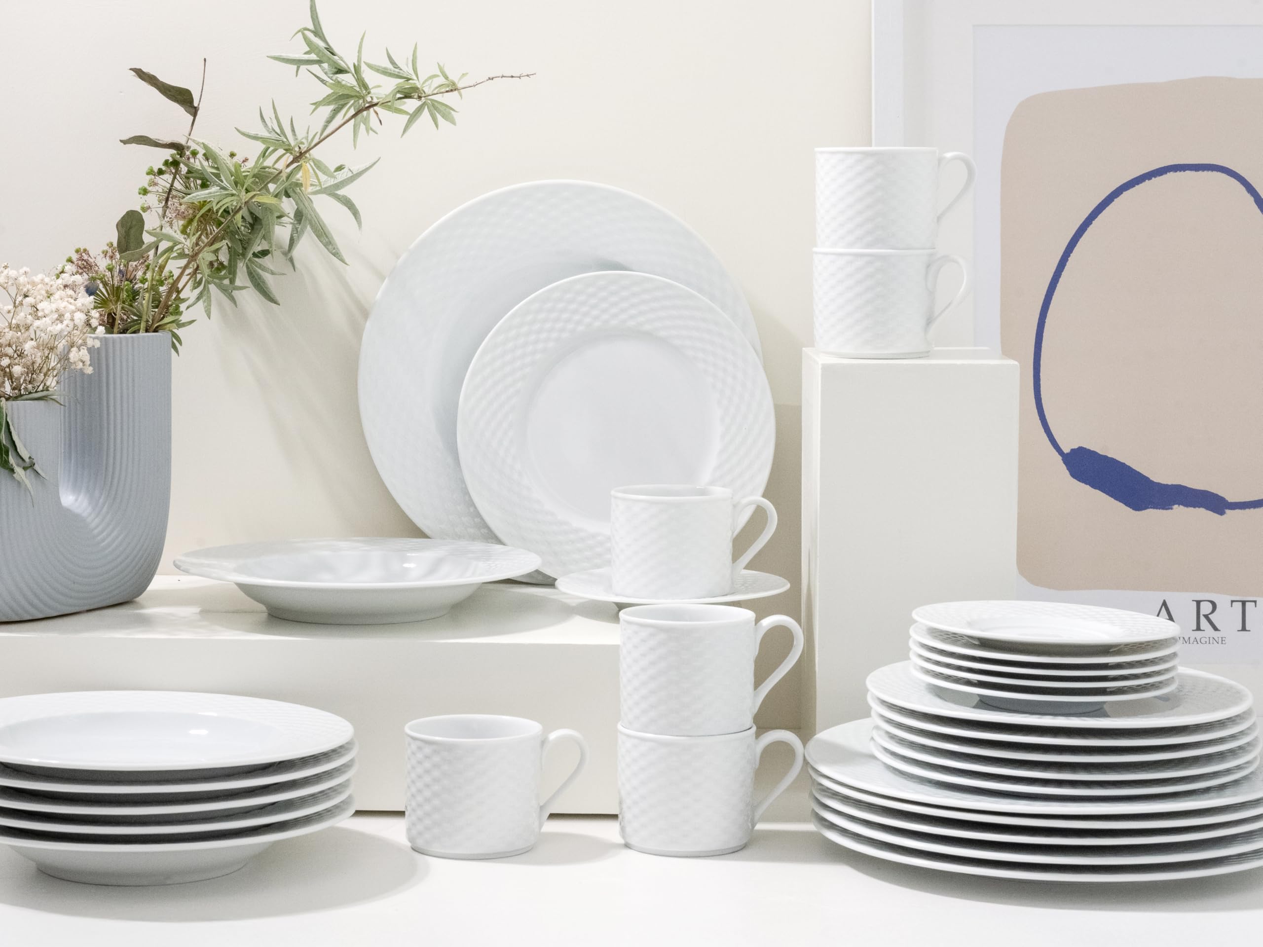 CreaTable 24642 Polo Weiss 30-tlg 6 Personen Kombiservice