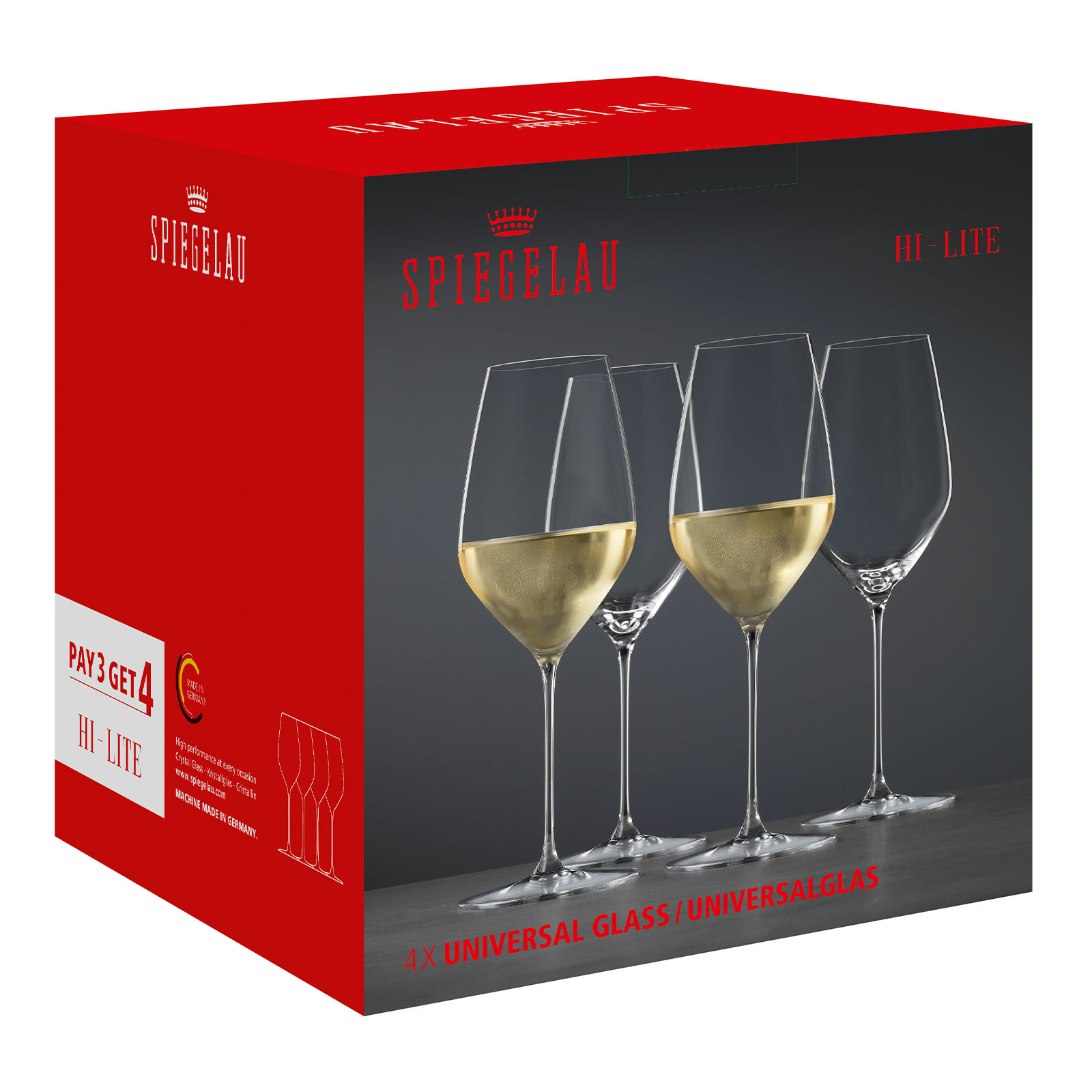 Spiegelau HI-LITE 1750471 Universalglas Set/4 175/01 510 ml