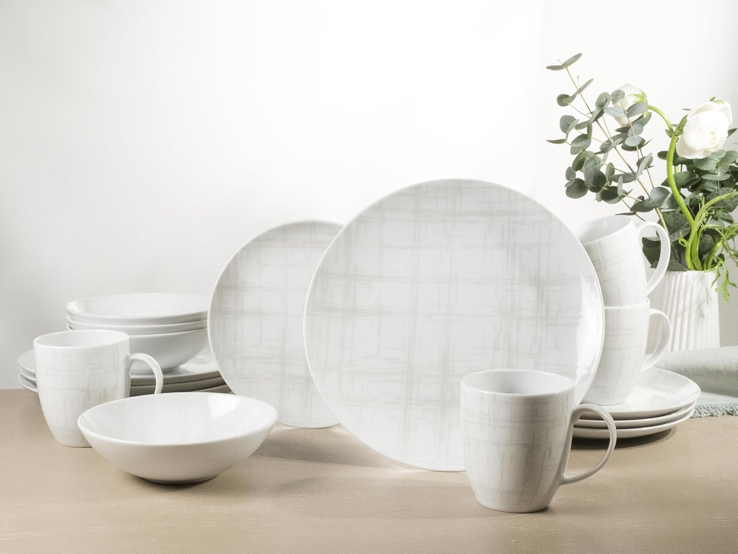 CreaTable, 25866, Serie Shabby Chic - Serie Home , Geschirrset, Kombiservice 16 teilig