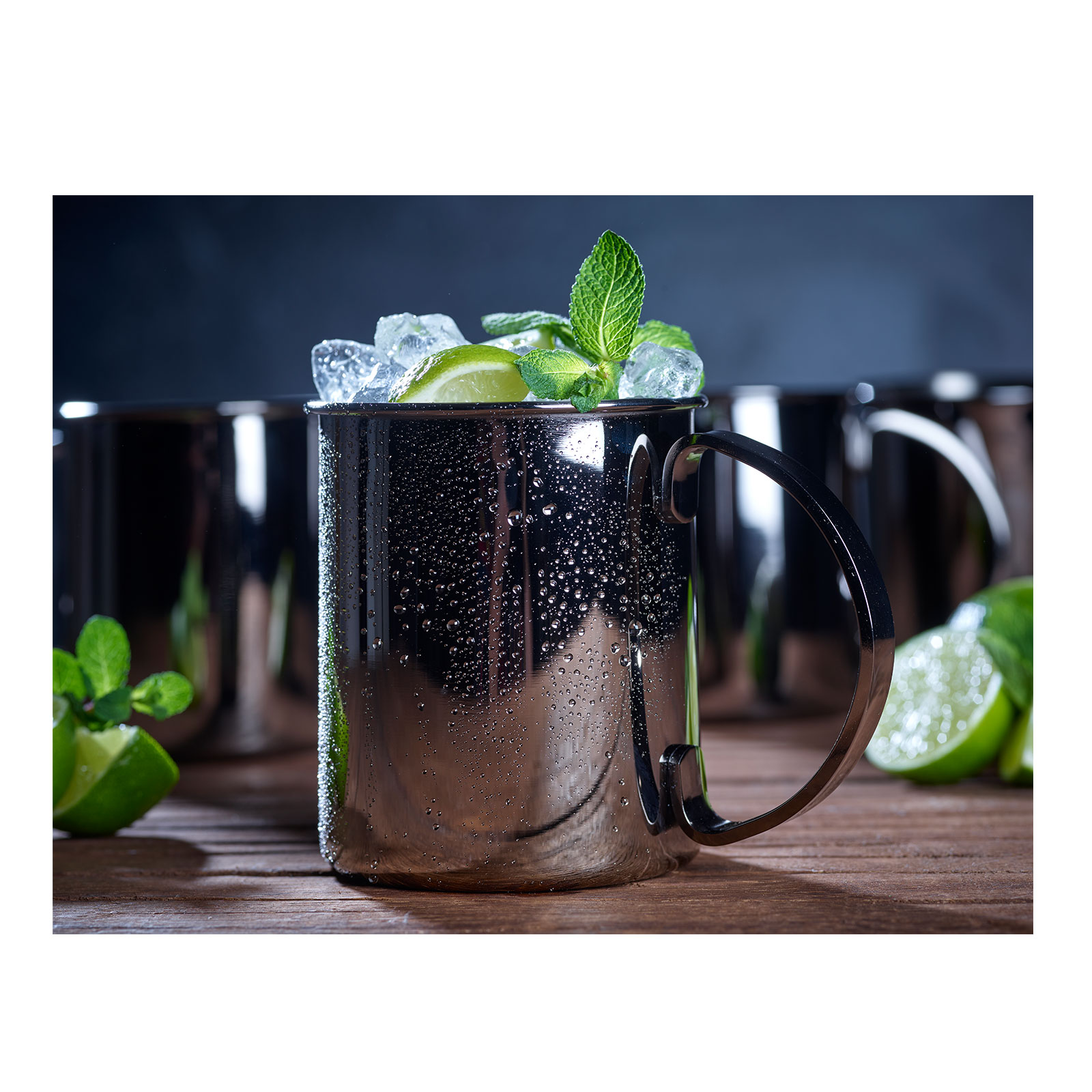 ECHTWERK Moscow Mule Becher Set 4tlg aus Edelstahl, 1000 ml,