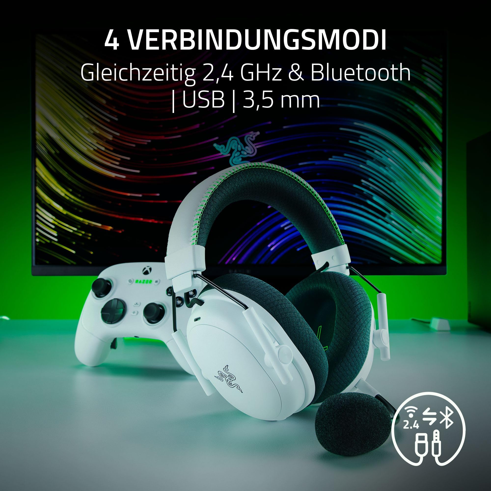 Razer BlackShark V3 Pro Xbox S|X - Kabelloses E-Sport-Headset mit ANC