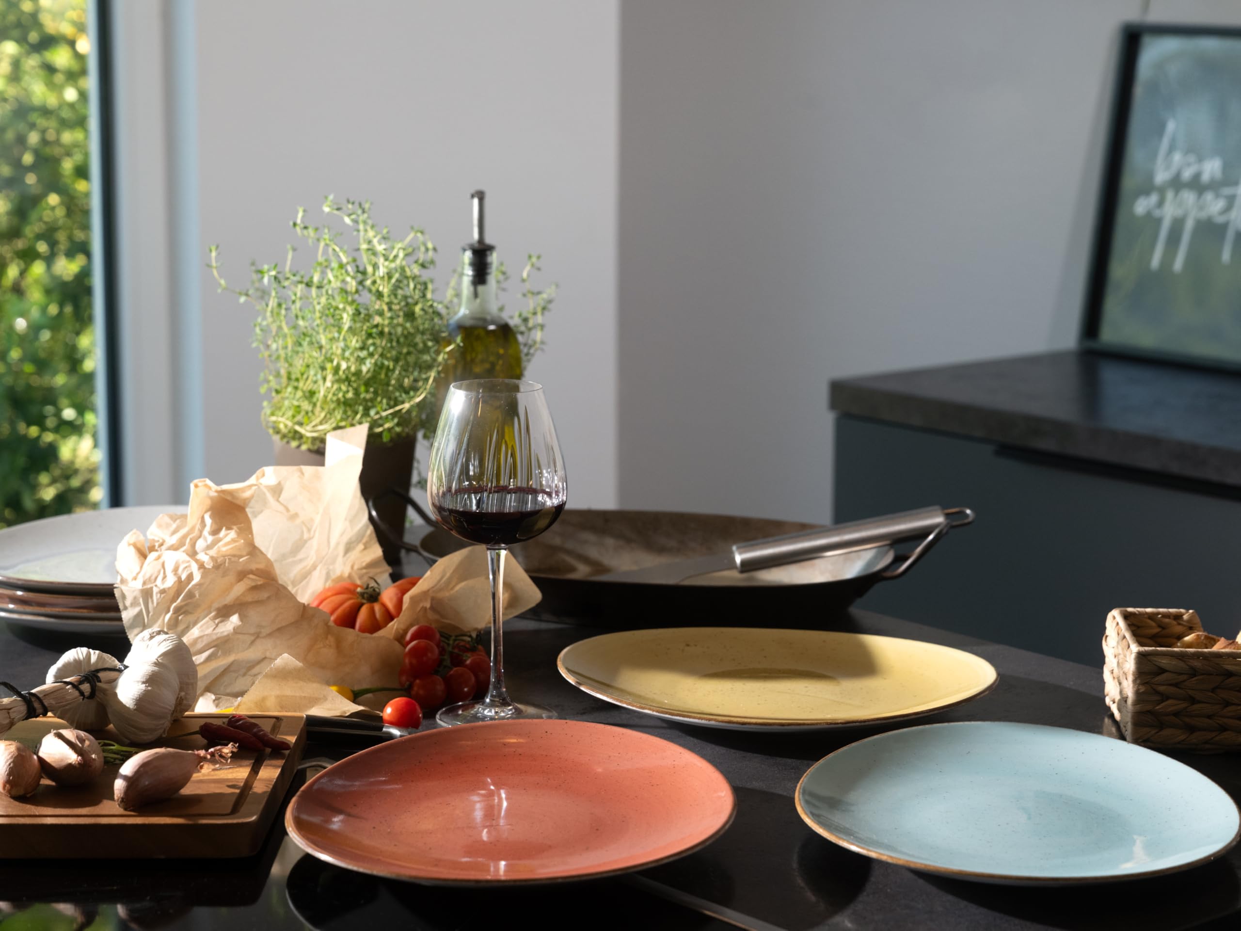 Creatable 24789 Serie Vintage Nature Steakteller 4-tlg Geschirrset 4 Personen