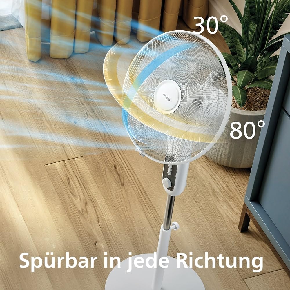 Philips Standventilator Serie 1000, Timer, 3 Modi/Geschwindigkeiten