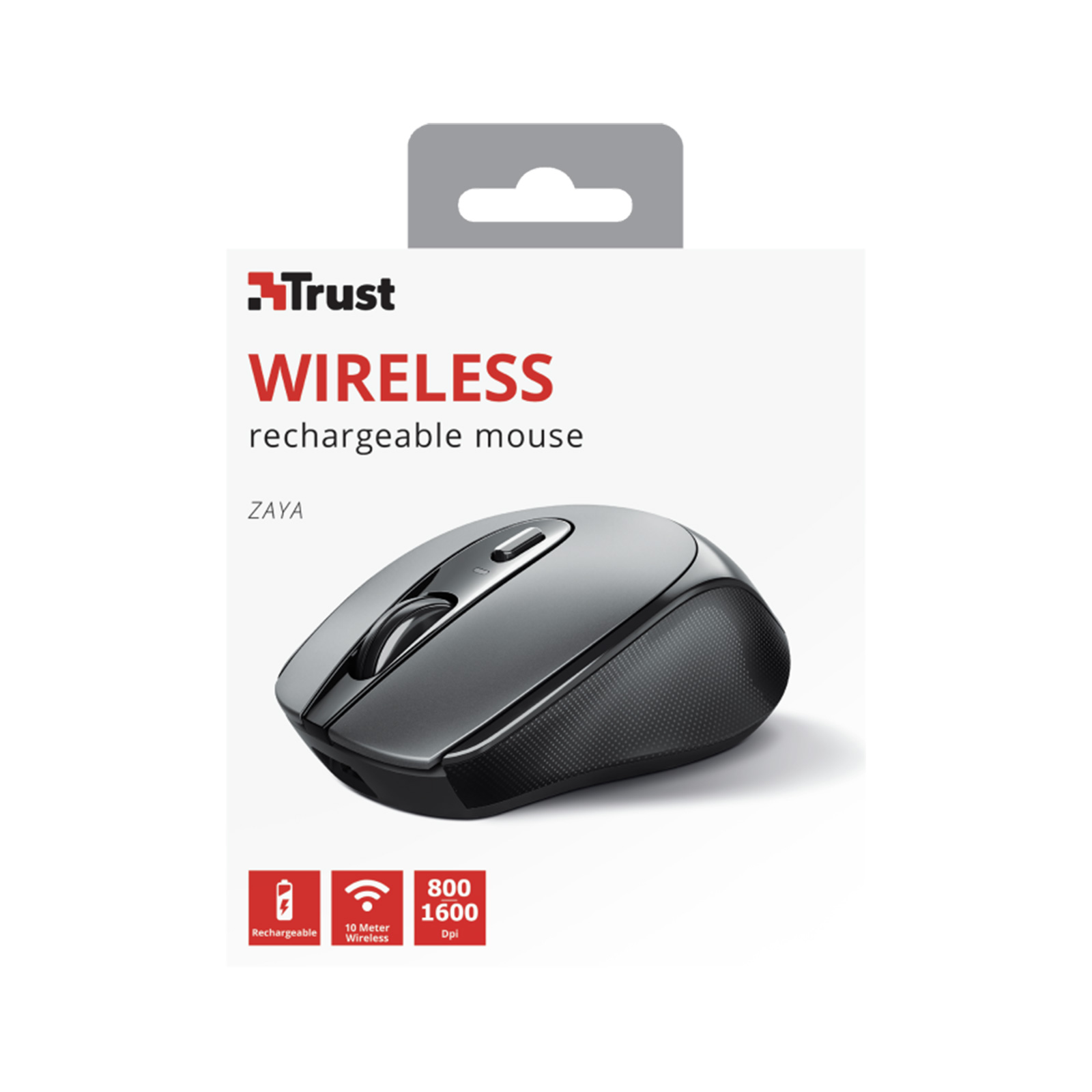 TRUST Zaya Rechargeable Wireless Mouse Black