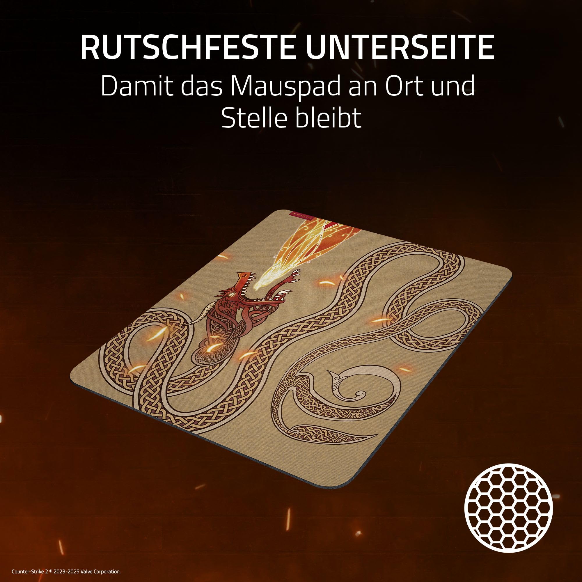 Razer Gigantus V2 L Counter-Strike 2 Dragon Lore - Weiches Gaming-Mauspad