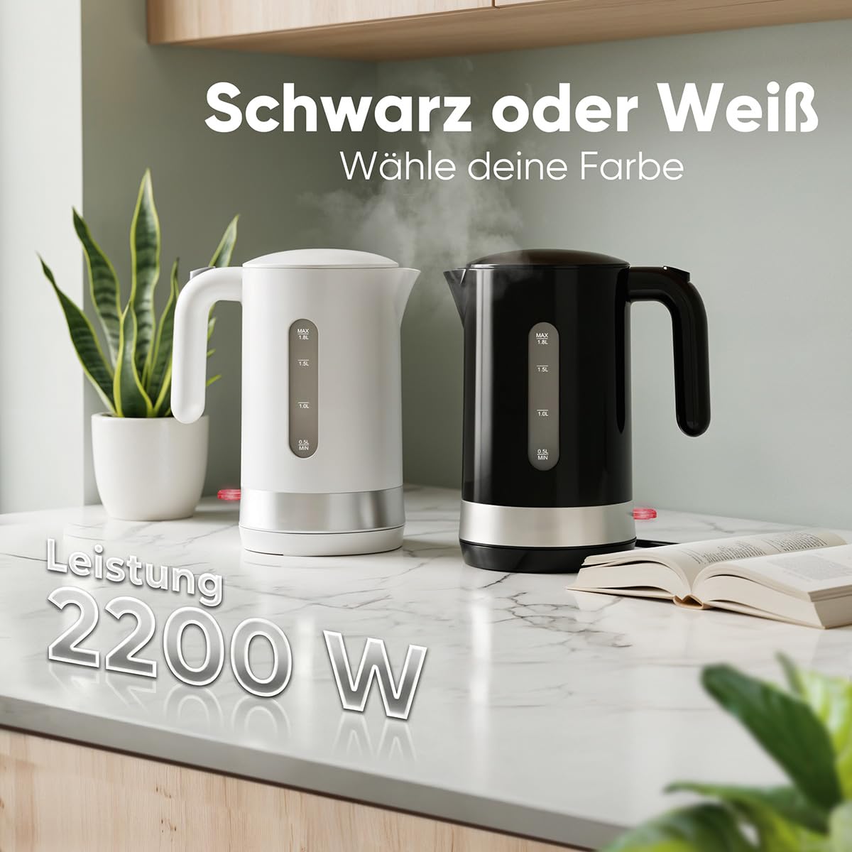 CLATRONIC WK 3840 Wasserkocher (1,8 Liter, 2200 W)