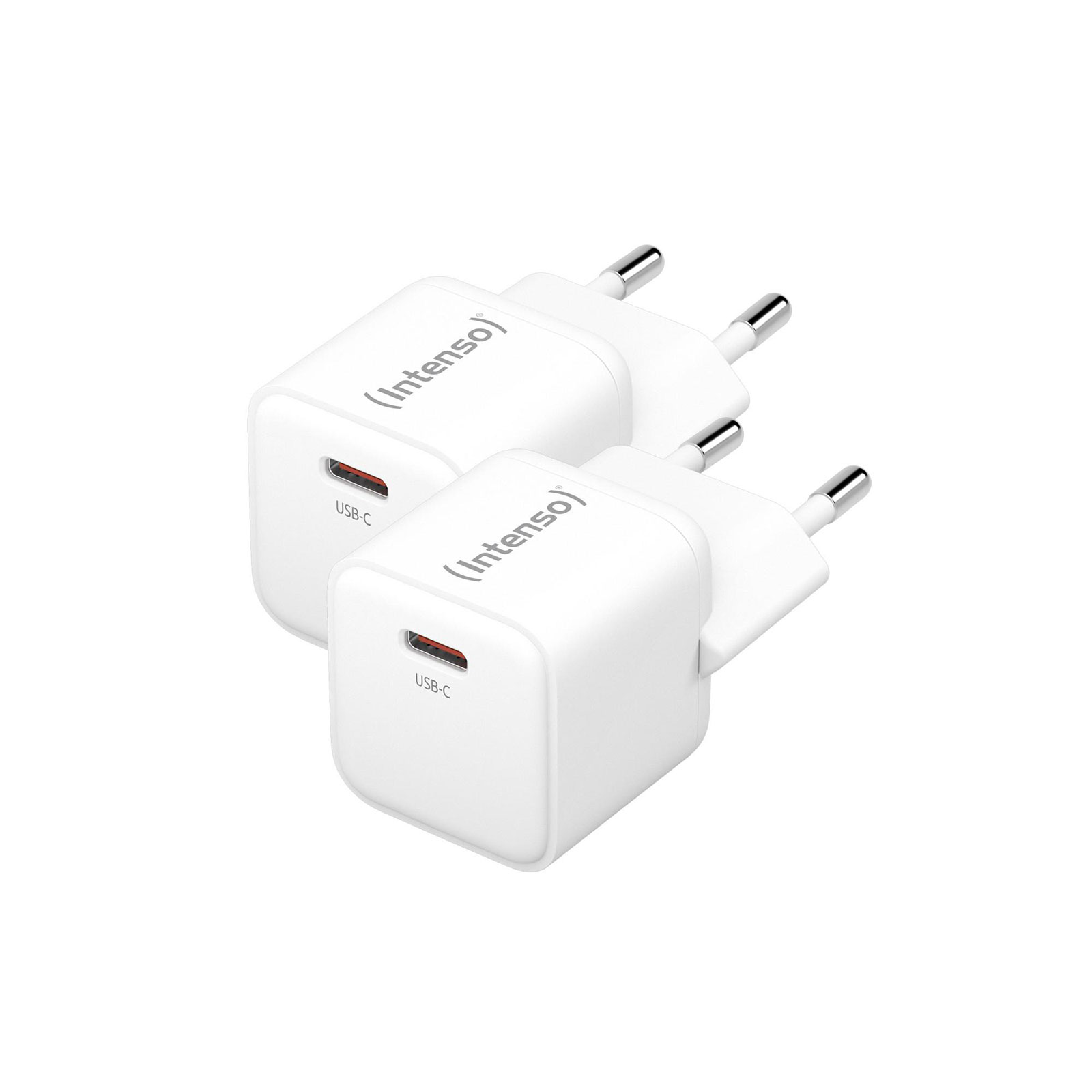 Intenso Power Adapter W30C GaN 30 W, USB-C, Doppelpack, Weiß (7803032)