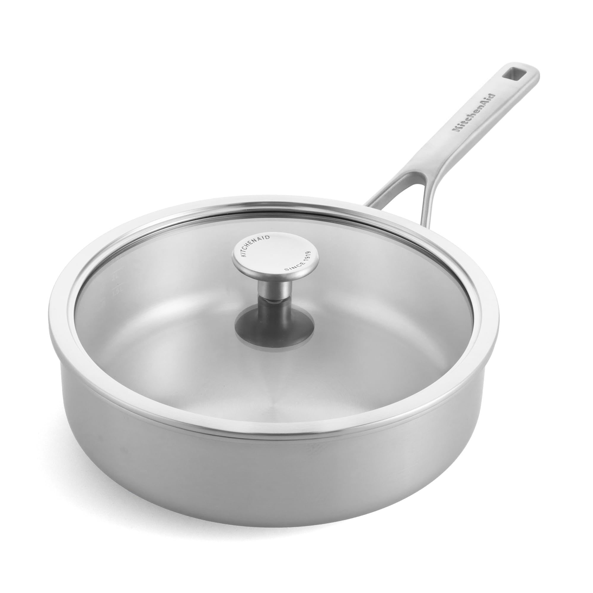 KitchenAid CC003251-001 Schmorpfanne mit Glasdeckel  3.1L 24cm Edelstahl