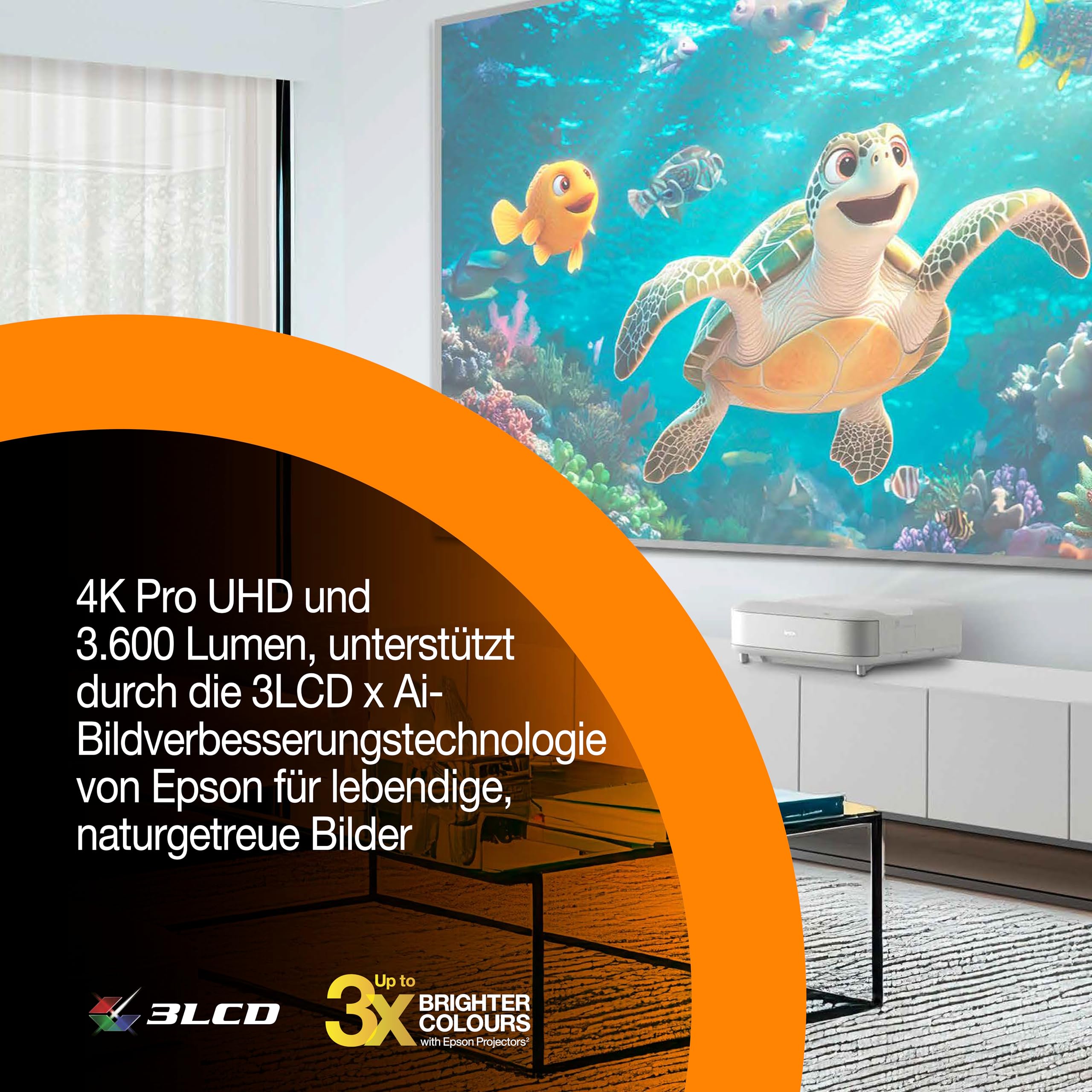 Epson Lifestudio Grand EH-LS670 Smart-Laserprojektor 4K PRO-UHD