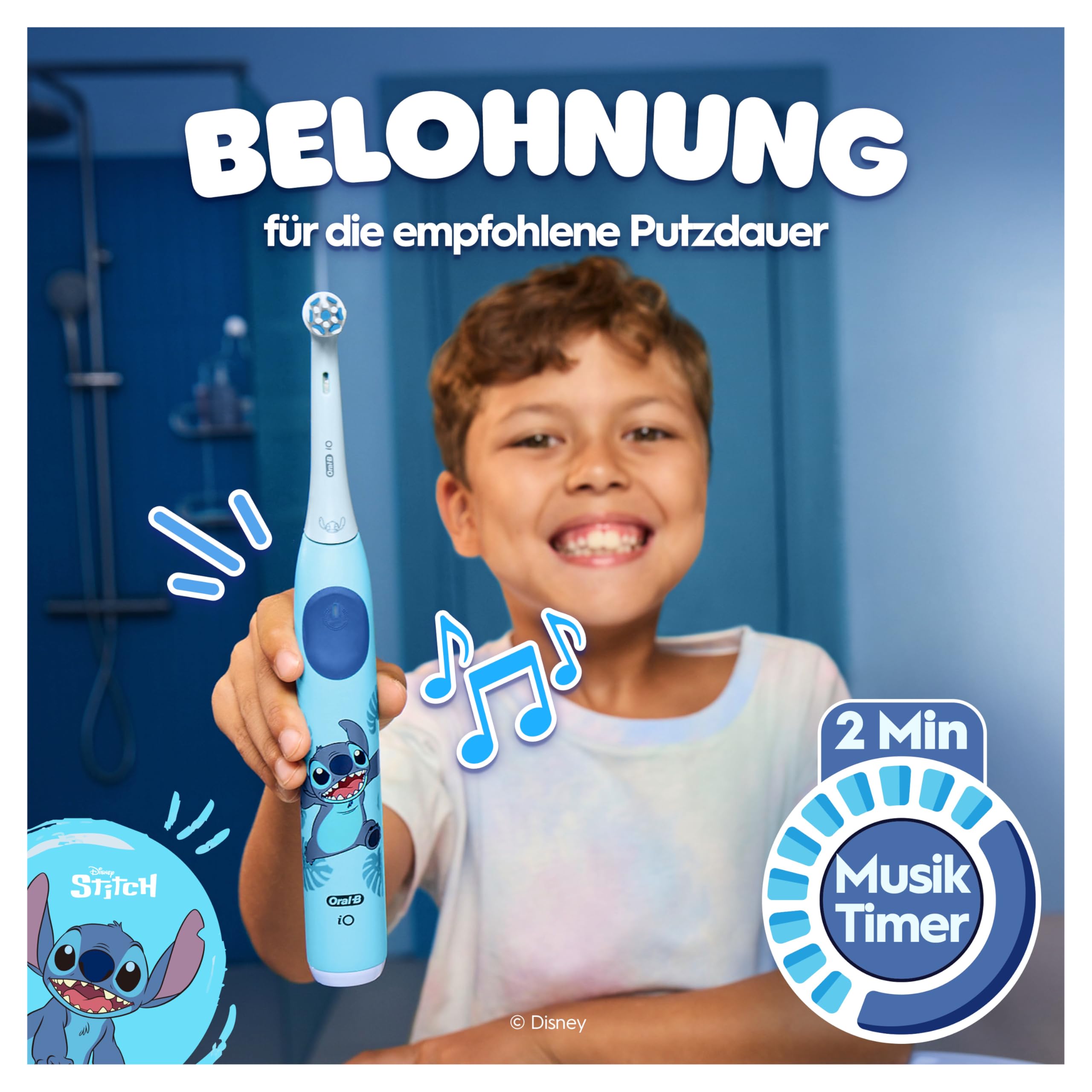 Oral-B iO Kids 6+ Disney Stitch Elektrische Zahnbürste für Kinder