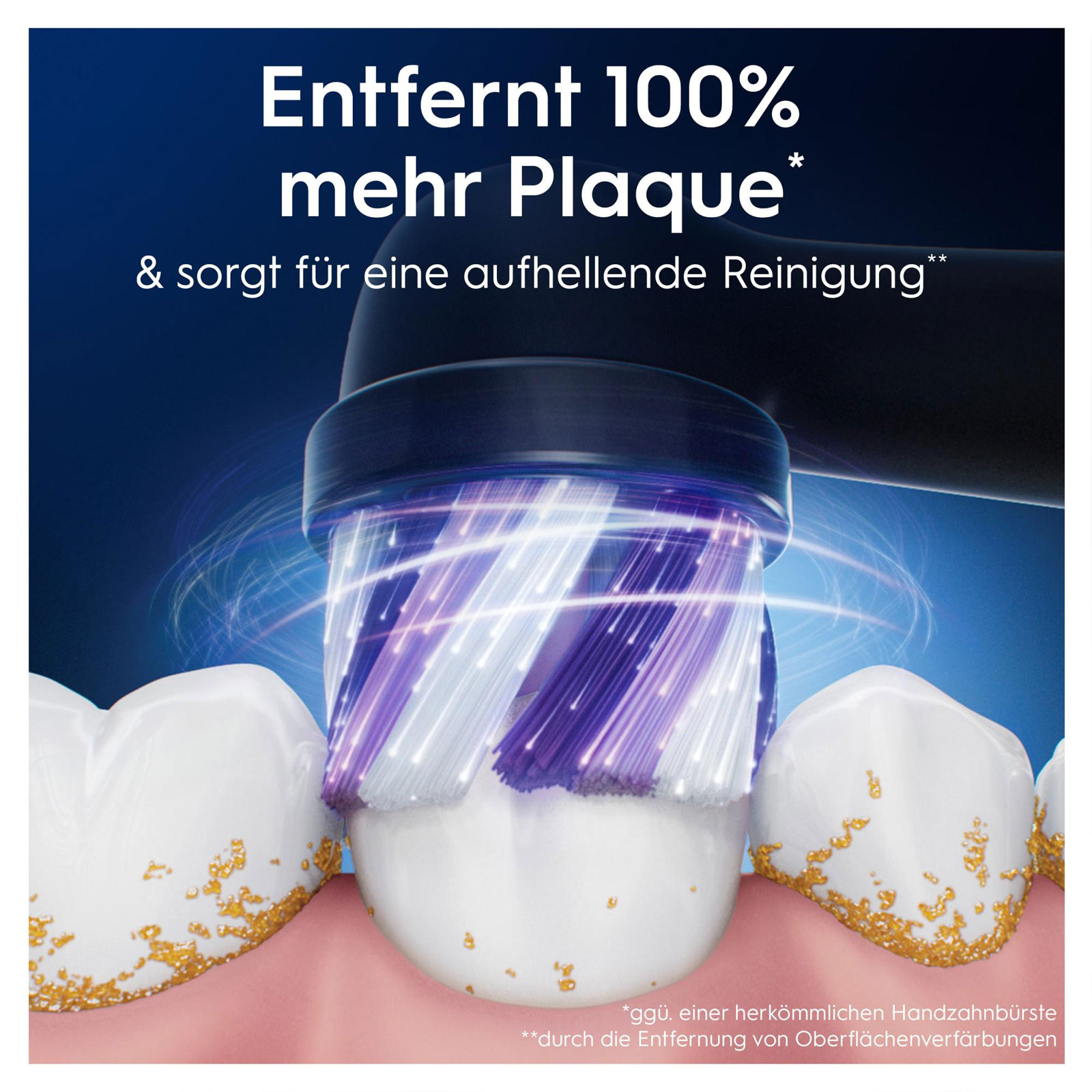 Oral-B iO Strahlendes Weiss, Original Aufsteckbürsten, Schwarz, 4er