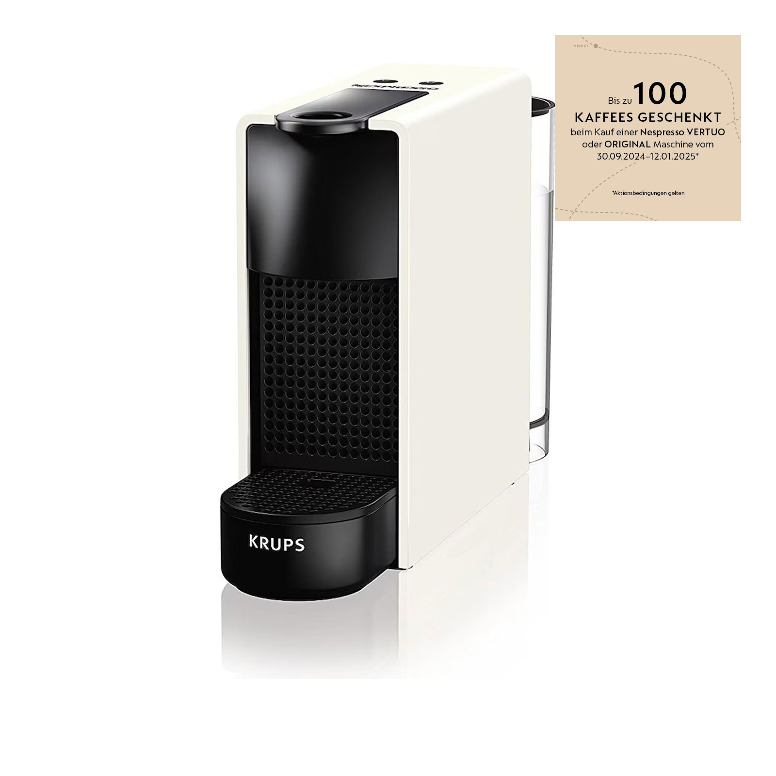 Krups XN1101 Essenza Mini Nespressomaschine Weiß