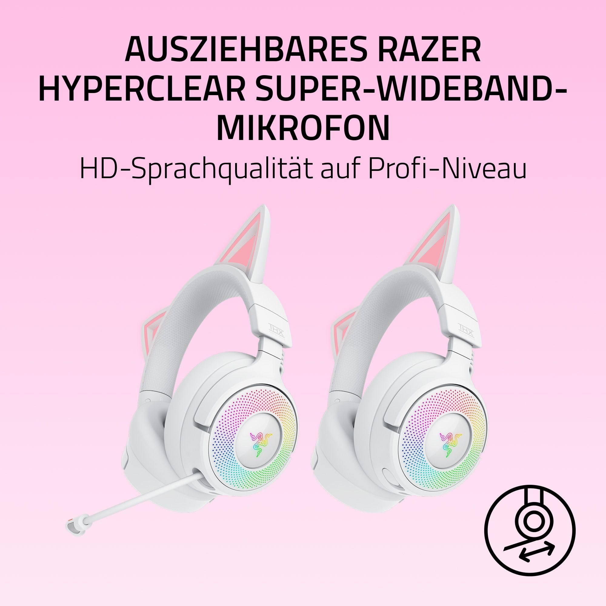 Razer Kraken Kitty V3 Pro - Kabelloses RGB-Kitty-Headset