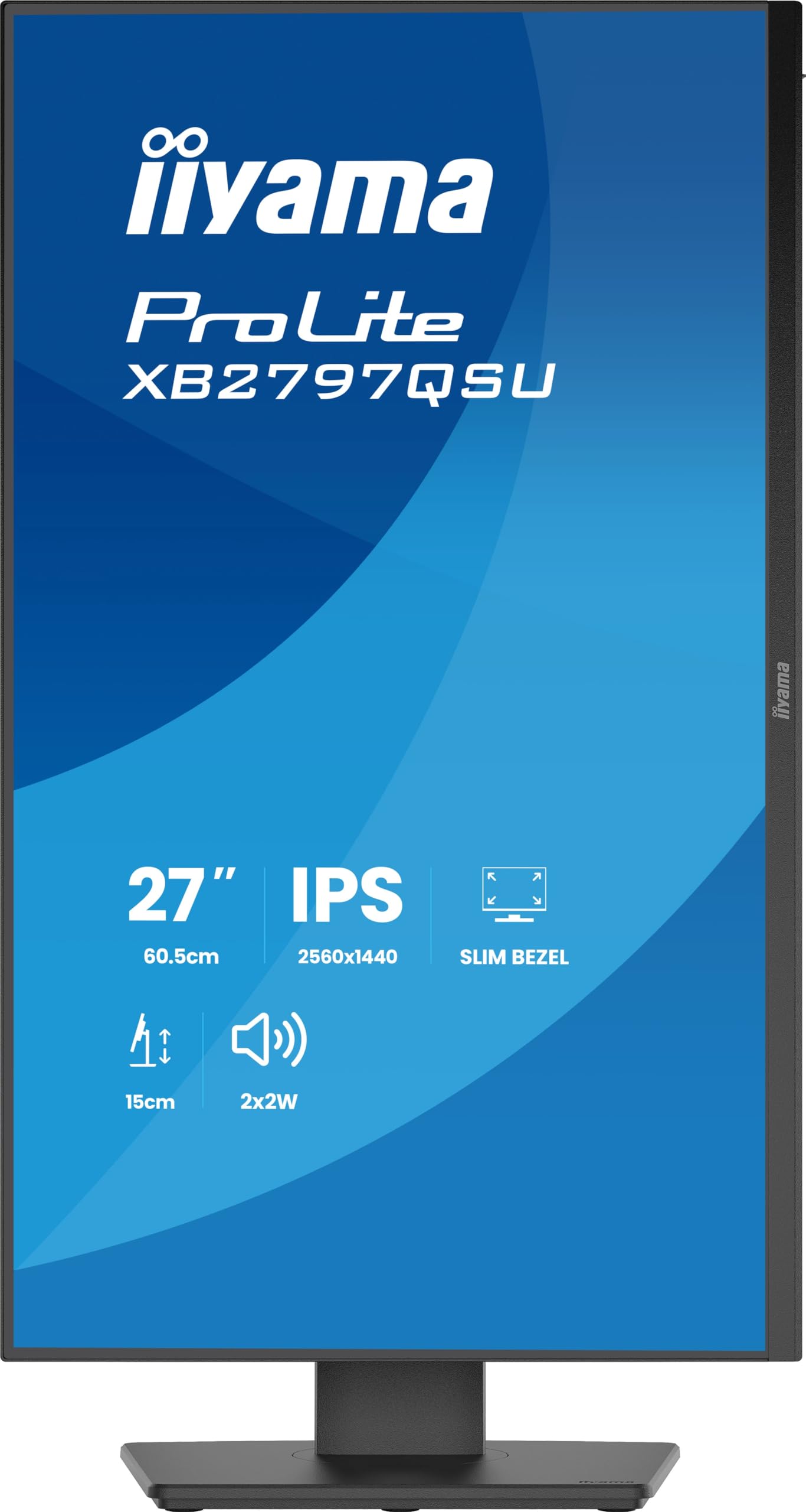 iiyama ProLite XB2797QSU-B1, Schwarz, 27 Zoll, QHD, IPS, 75 Hz, 1 ms HDMI