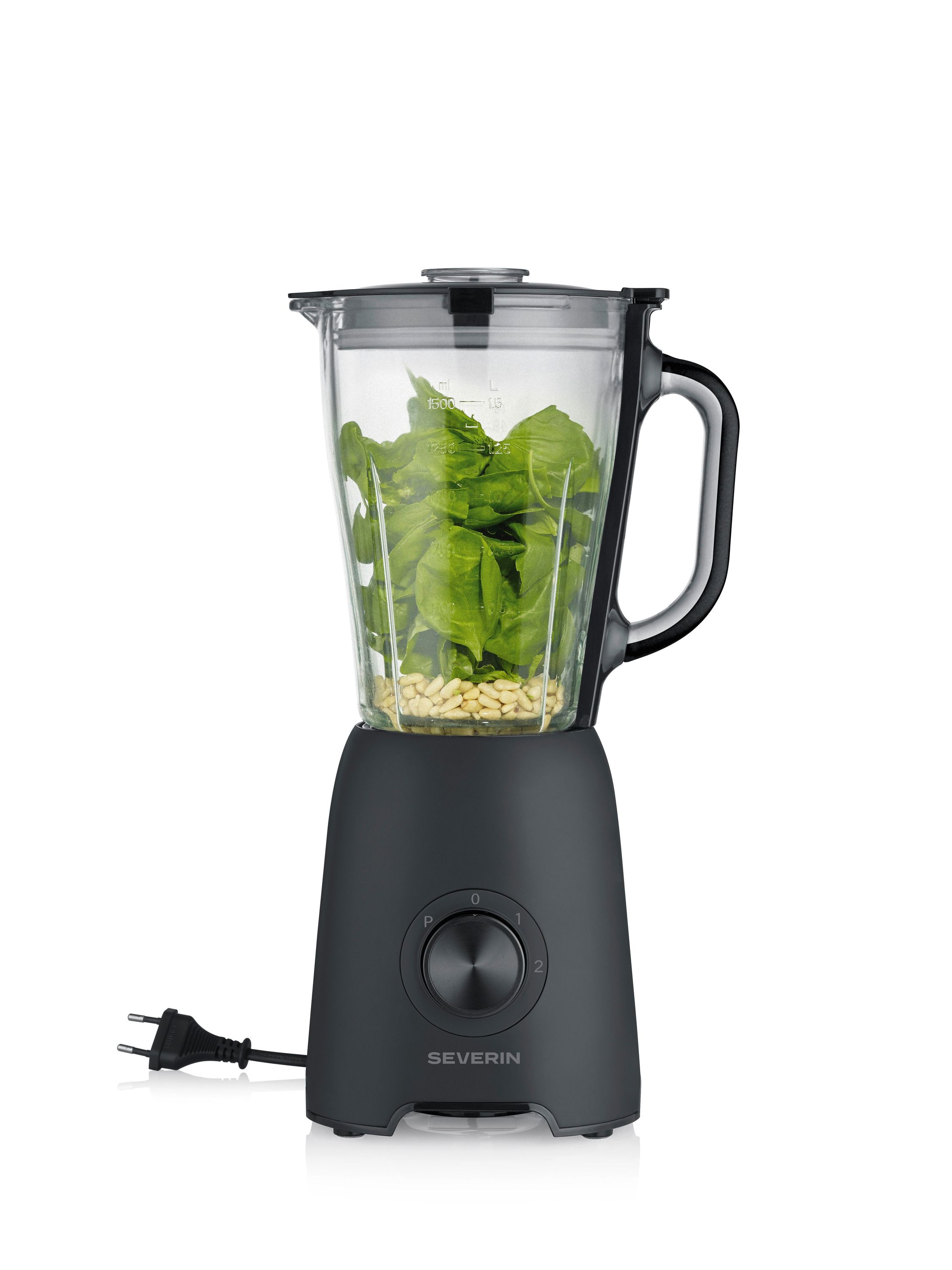Severin Standmixer, Smoothie Maker, Blender elektrisch, 1,5L, 2 Stufen