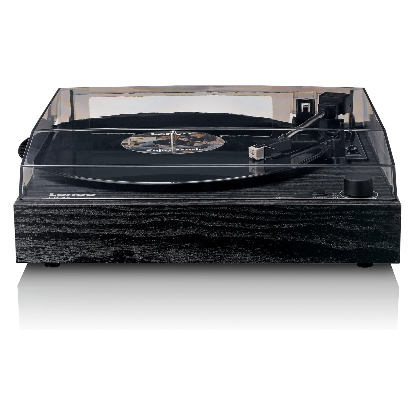 LENCO Plattenspieler LS-15BK schwarz (Bluetooth®, 2 Lautsprecher, AT3600L Tonabnehmer)