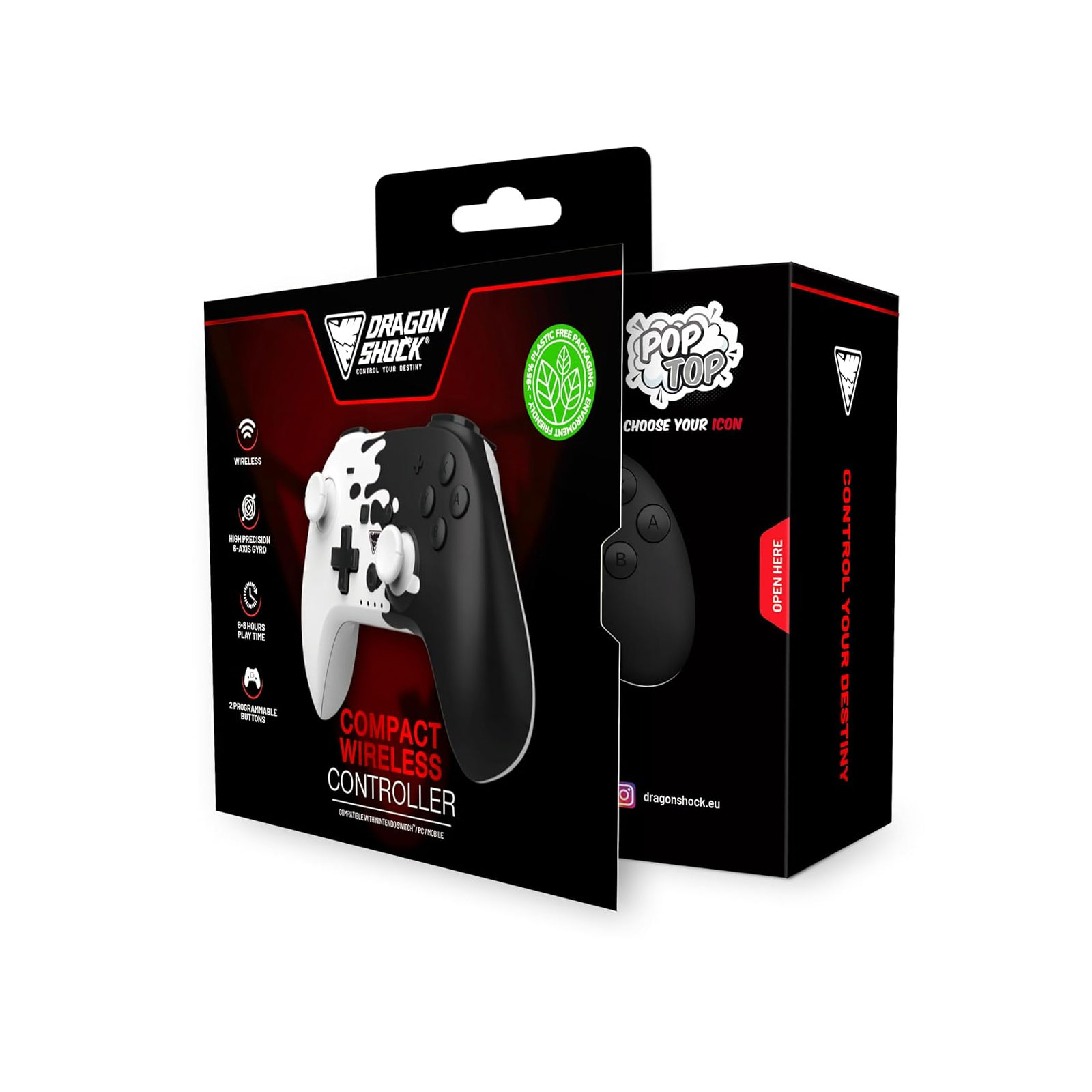 Dragonwar Dragonshock Controller Poptop Wireless OLED Style