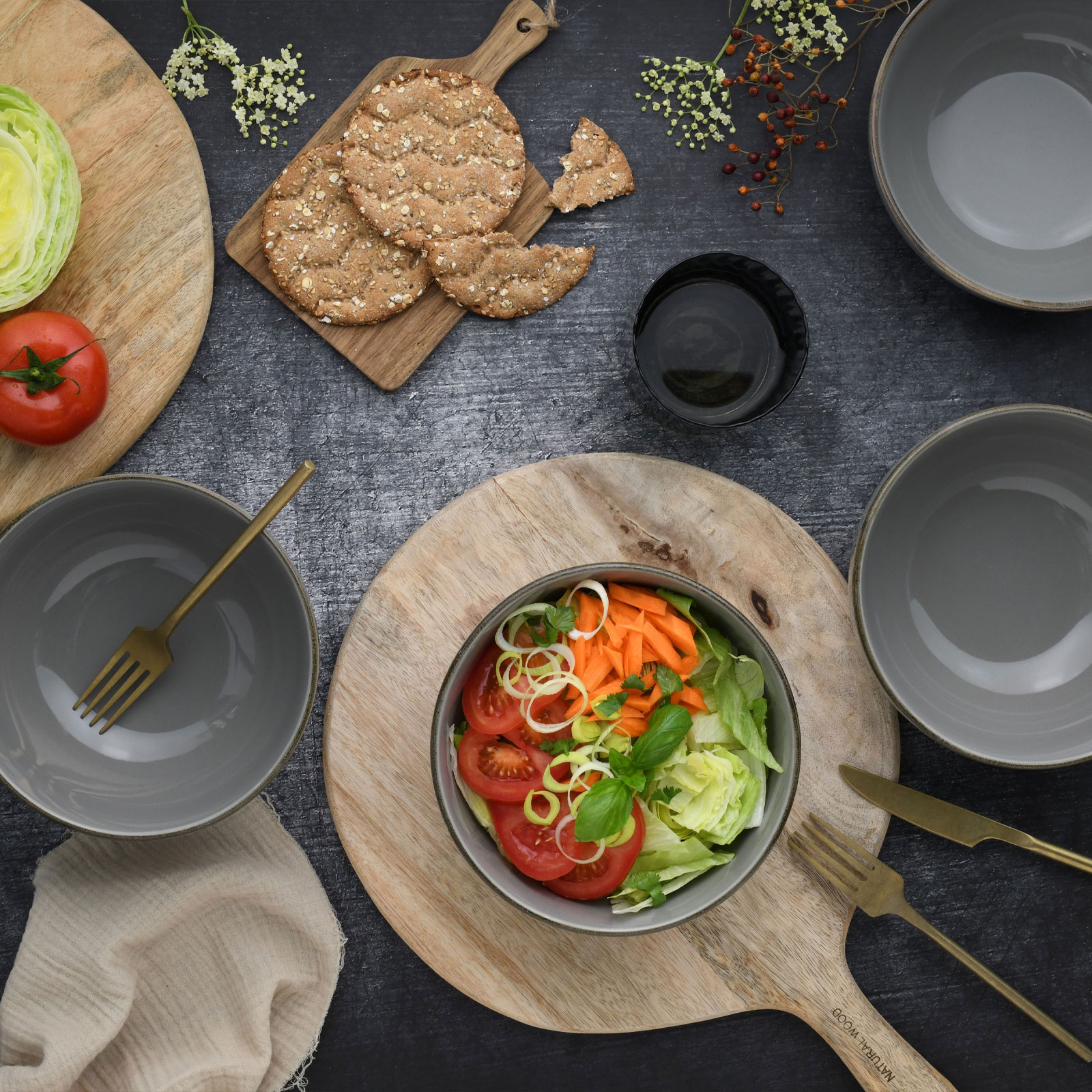 CreaTable, Nature Collection Buddha, 21676, 4-teiliges Schüssel-Set