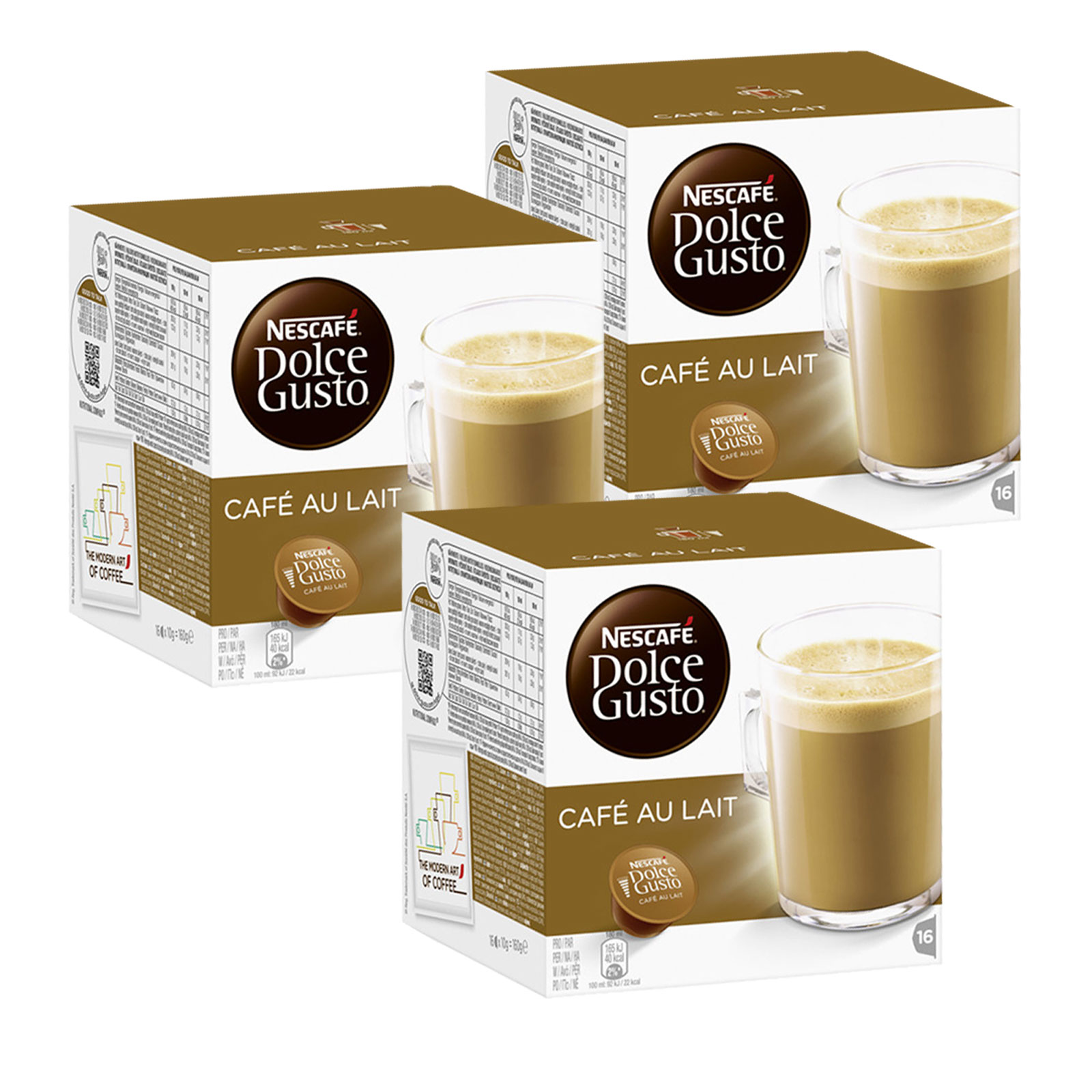 Nescafé 3x Dolce Gusto Café Au Lait Kaffeekapseln