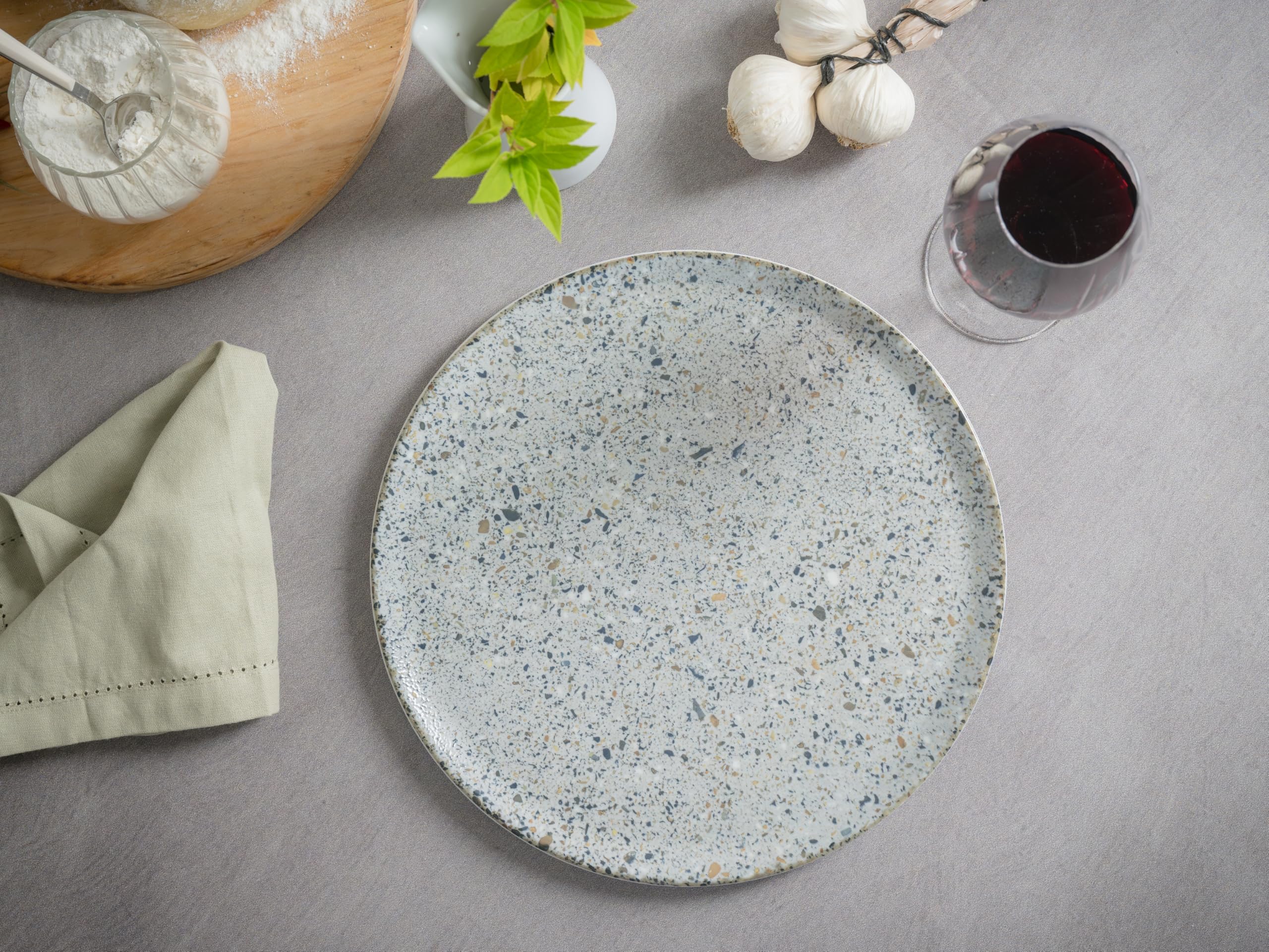 Creatable, 24694, Serie Stone Collection Genua, 4-teiliges Geschirrset