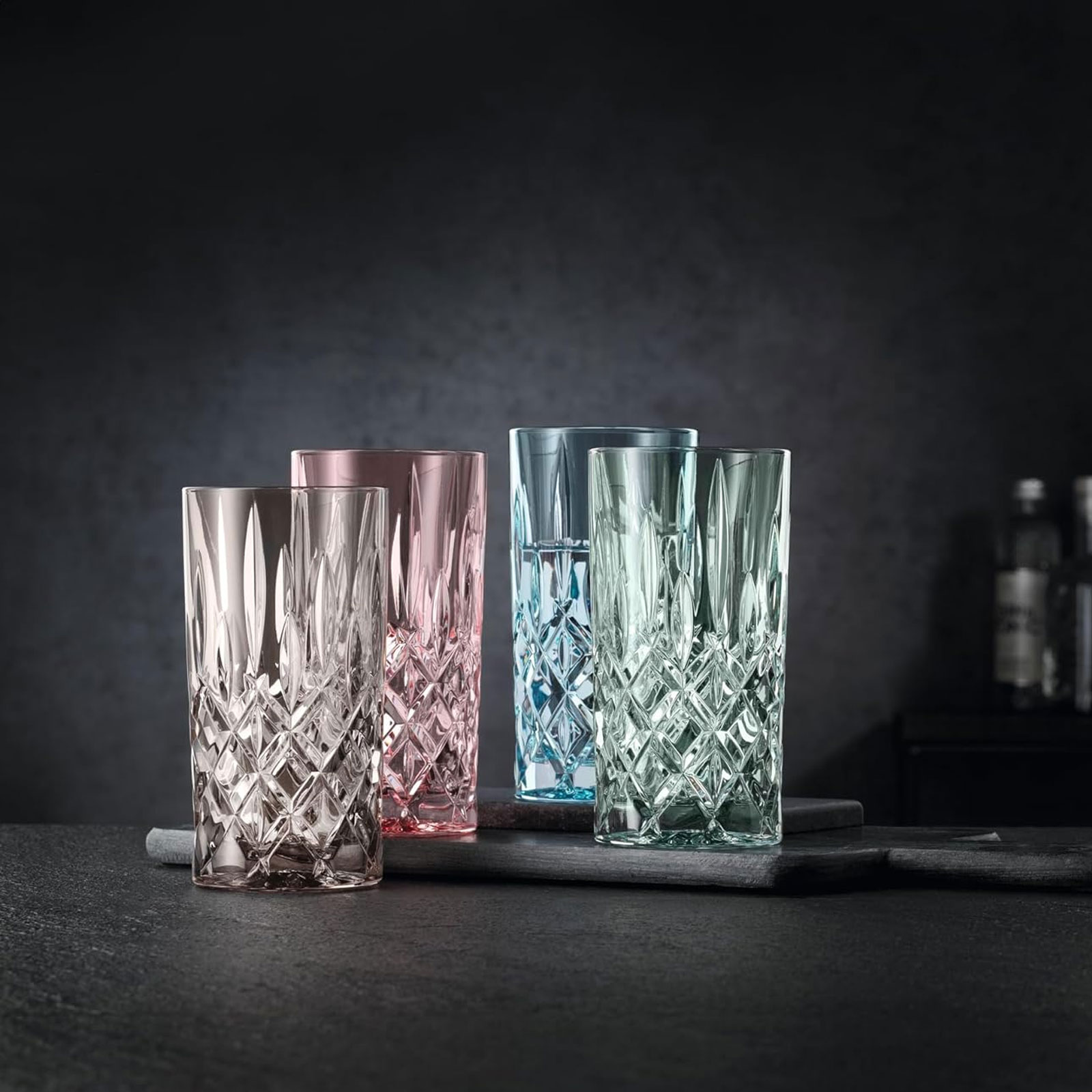 Nachtmann 2-tlg. Longdrinkgläser-Set Cocktailgläser Kristallglas 395 ml, Taupe, Noblesse 105713