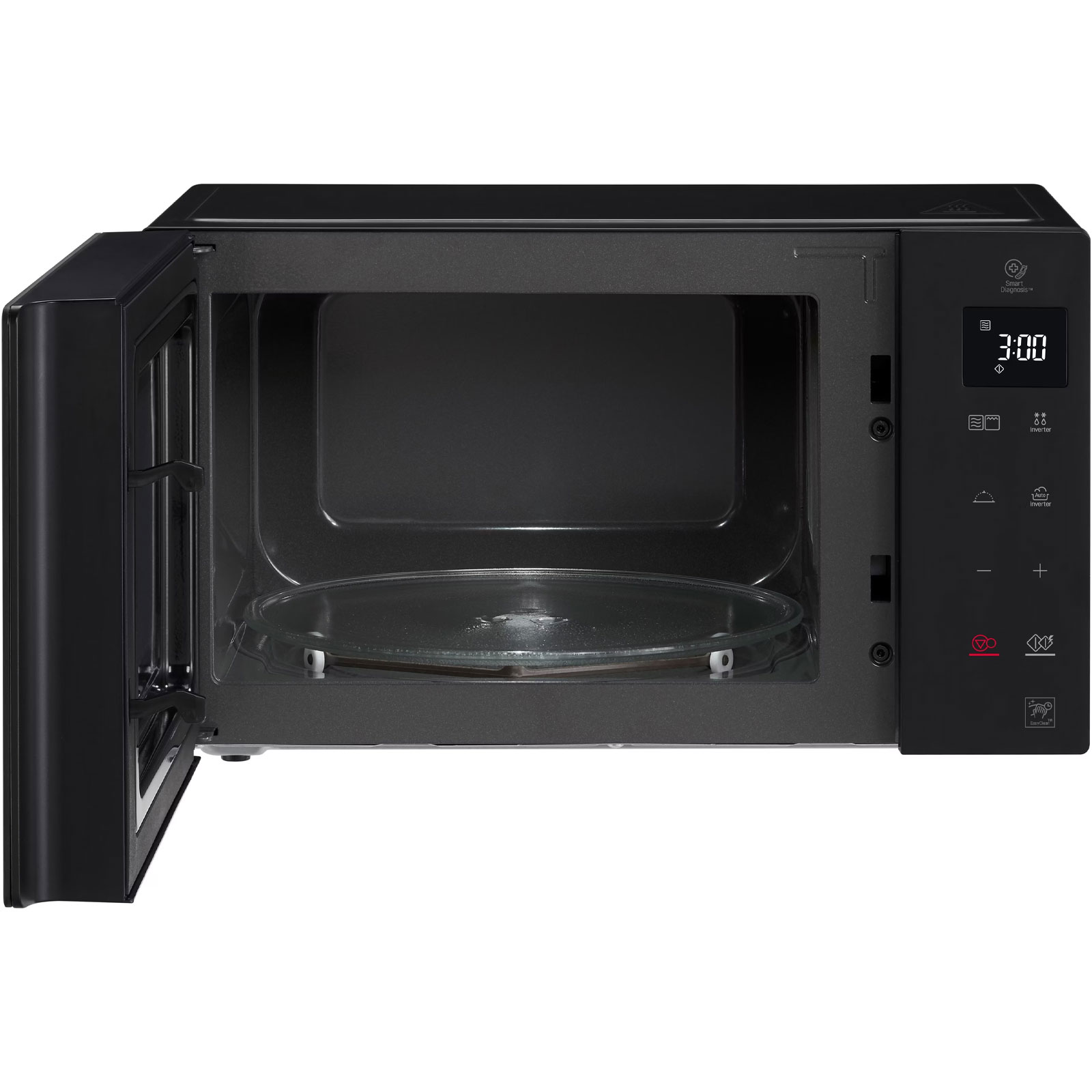 LG MH6535GIB Mikrowelle (25 Liter, 1.150 Watt Mikrowelle, 900 Watt Quarzgrill, Automatikprogramm, Glasdrehteller 29,2 cm, Touch Bedienfeld, LED-Anzeige, Smart Inverter Magnetron®, Infrared Heating® mit Carbon-Heizelement, antibakterielle Ea