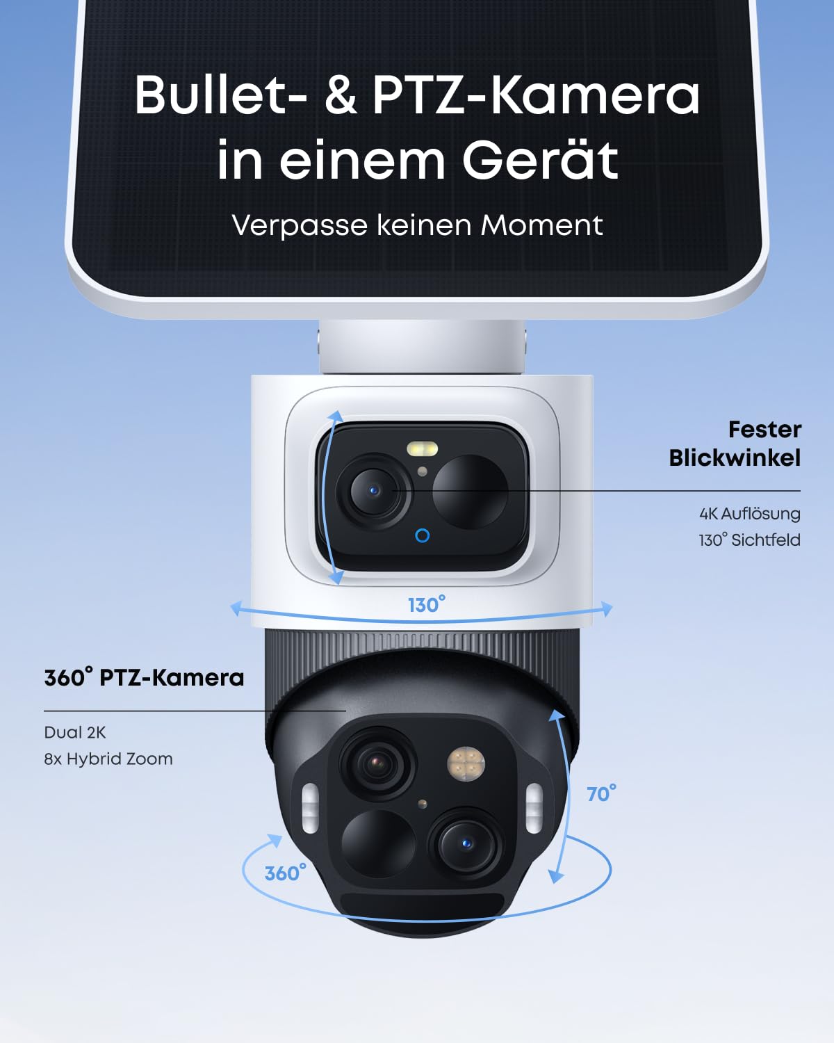 eufy Security eufyCam S4, kabellose Solar‑Outdoor‑Überwachungskamera