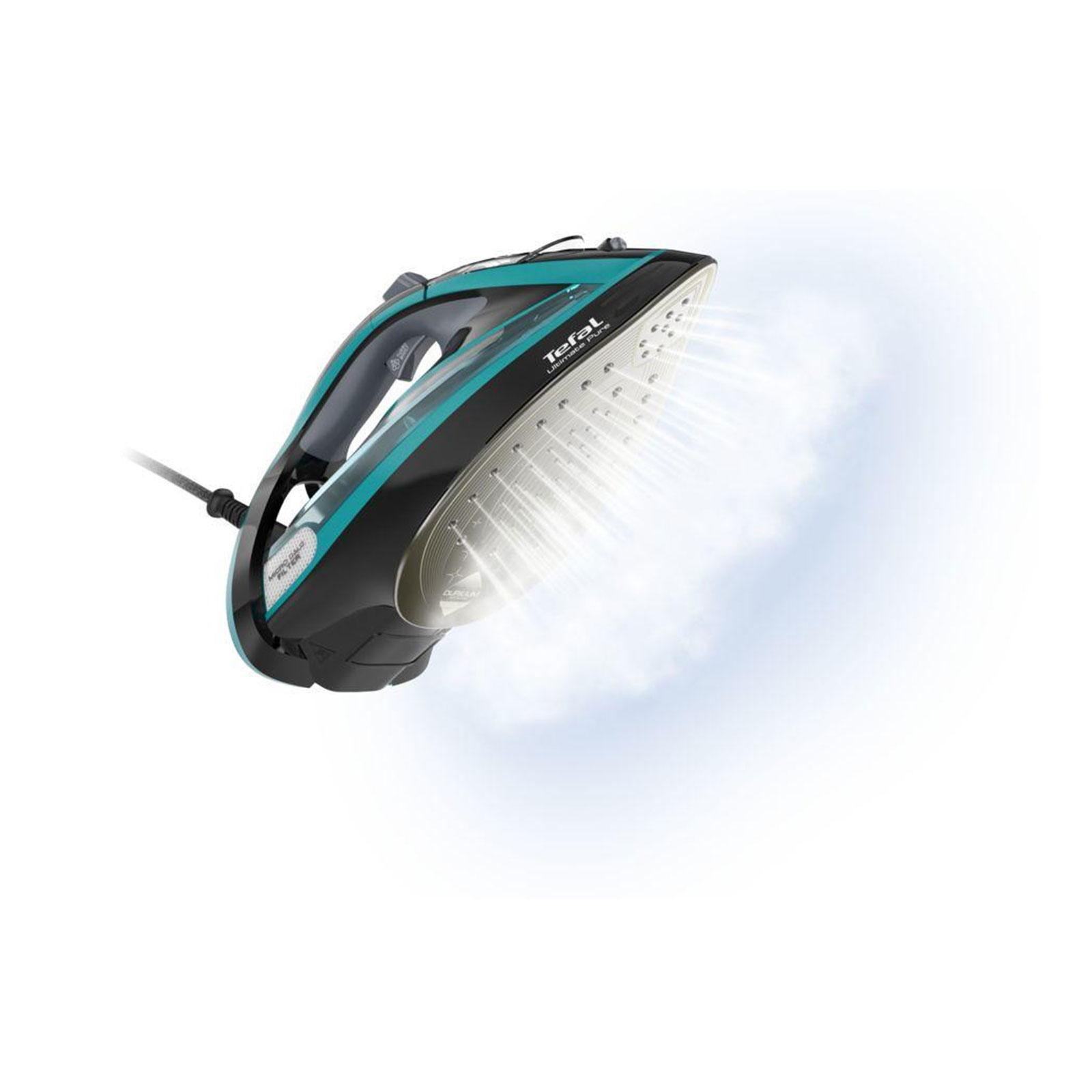 TEFAL FV 9844 Ultimate Pure Dampfbügeleisen schwarz/türkis