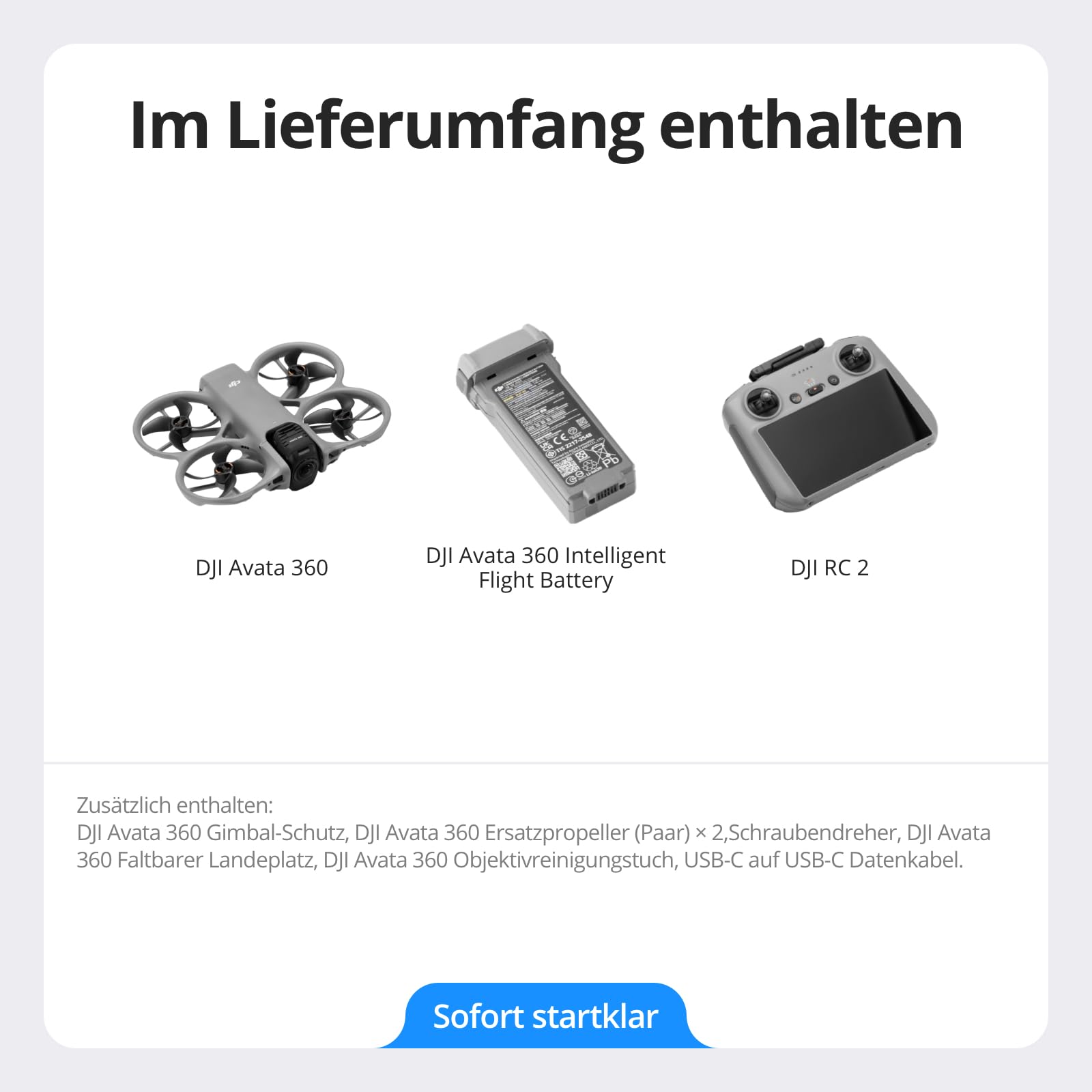 dji Avata 360 (dji RC 2) Drohne mit Kamera