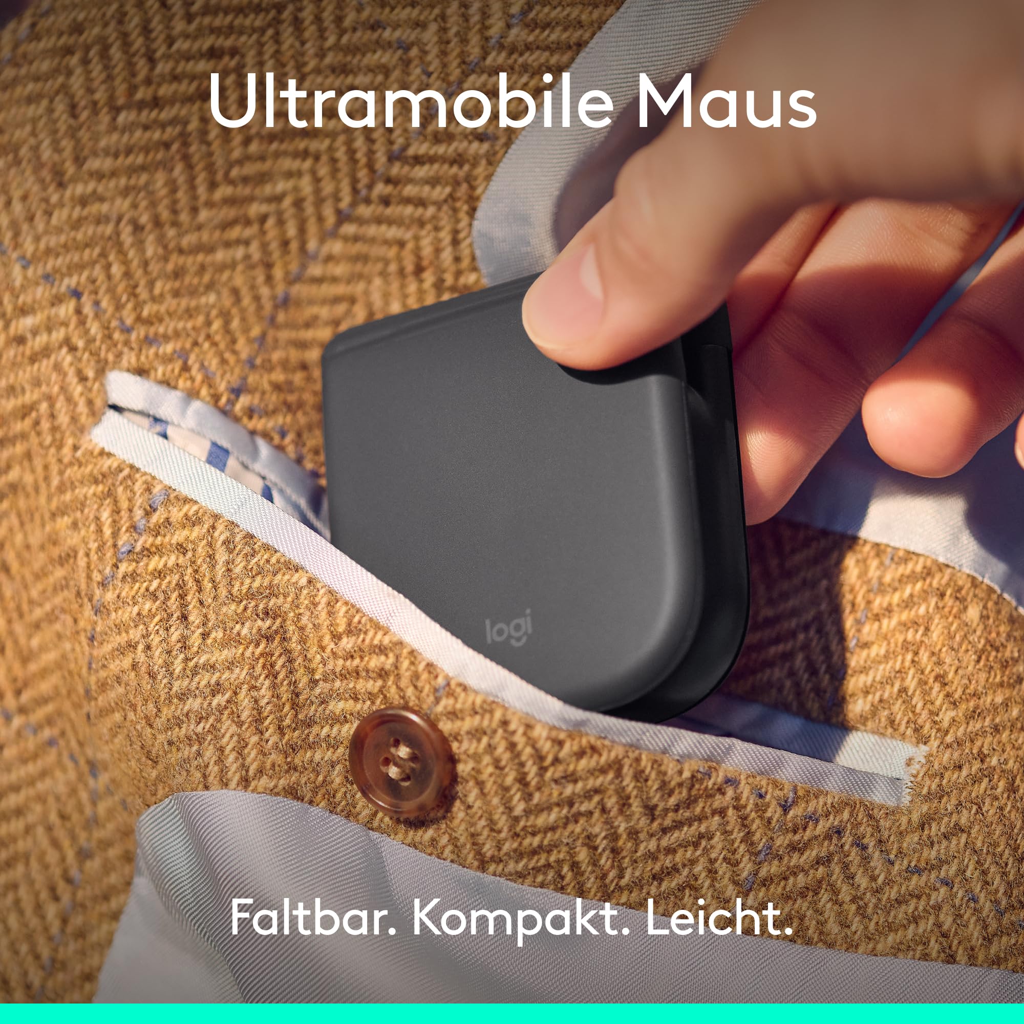 Logitech Mobi Fold, Graphite Maus (Bluetooth, Kabellos)